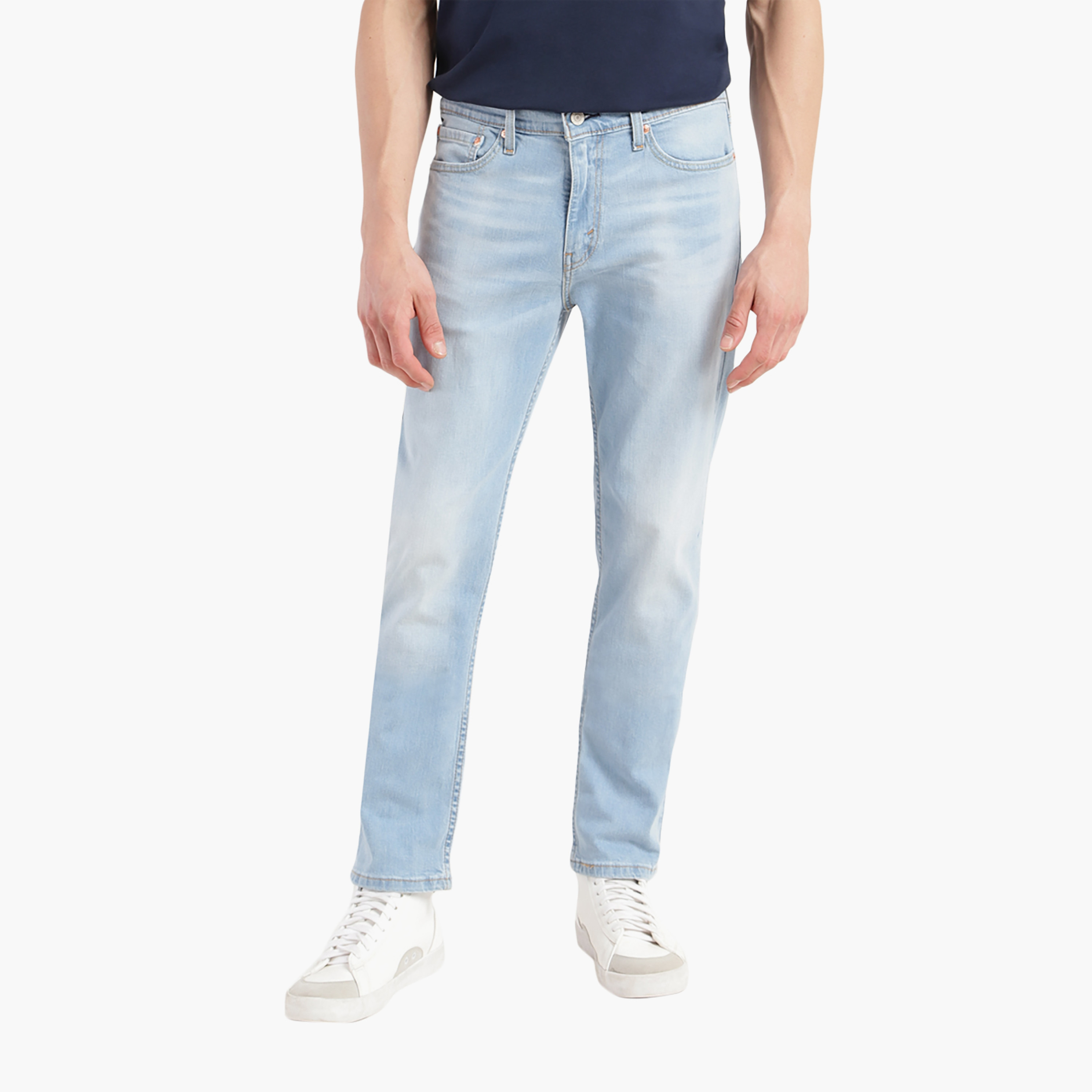 Levi's Slim Fit Blue Washed Jeans-men-clothing-bottoms-jeans-image-1