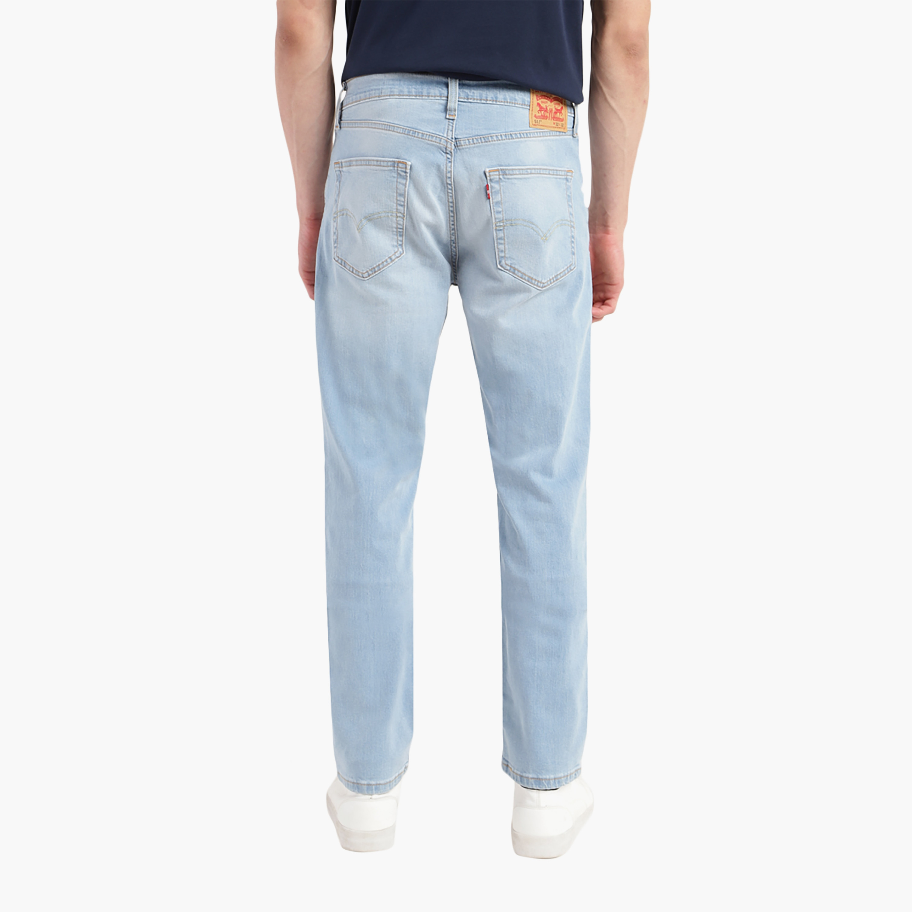 Levi's Slim Fit Blue Washed Jeans-men-clothing-bottoms-jeans-image-4
