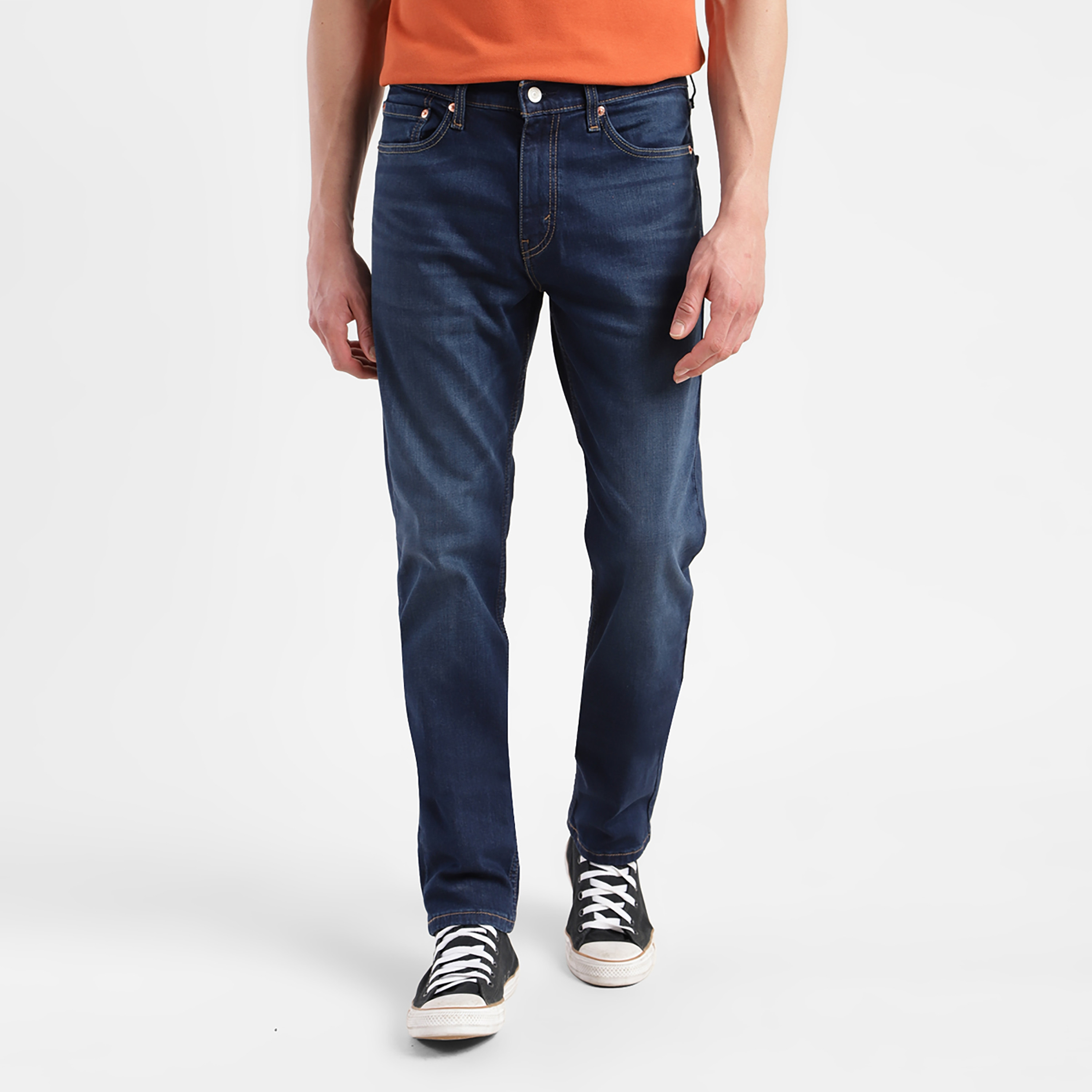 Levi's Slim Fit Blue 5 Pockets Jeans-men-clothing-bottoms-jeans-image-1