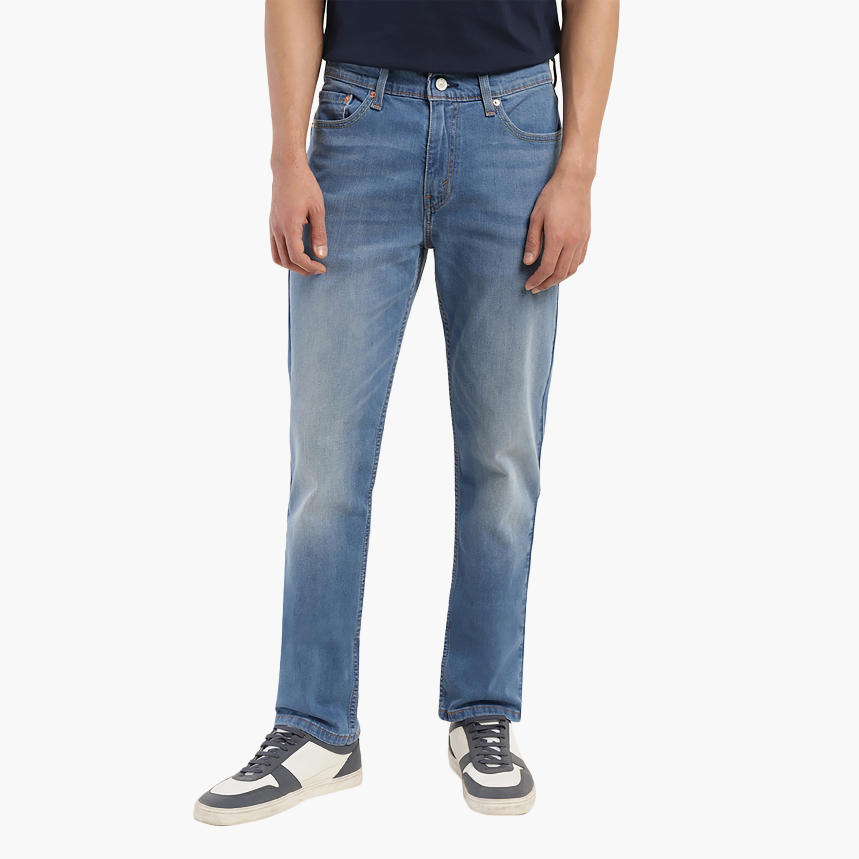 جينز ذو 5 جيوب بلون ازرق مع سليم فيت من ليفايز-men-clothing-bottoms-jeans-image-1