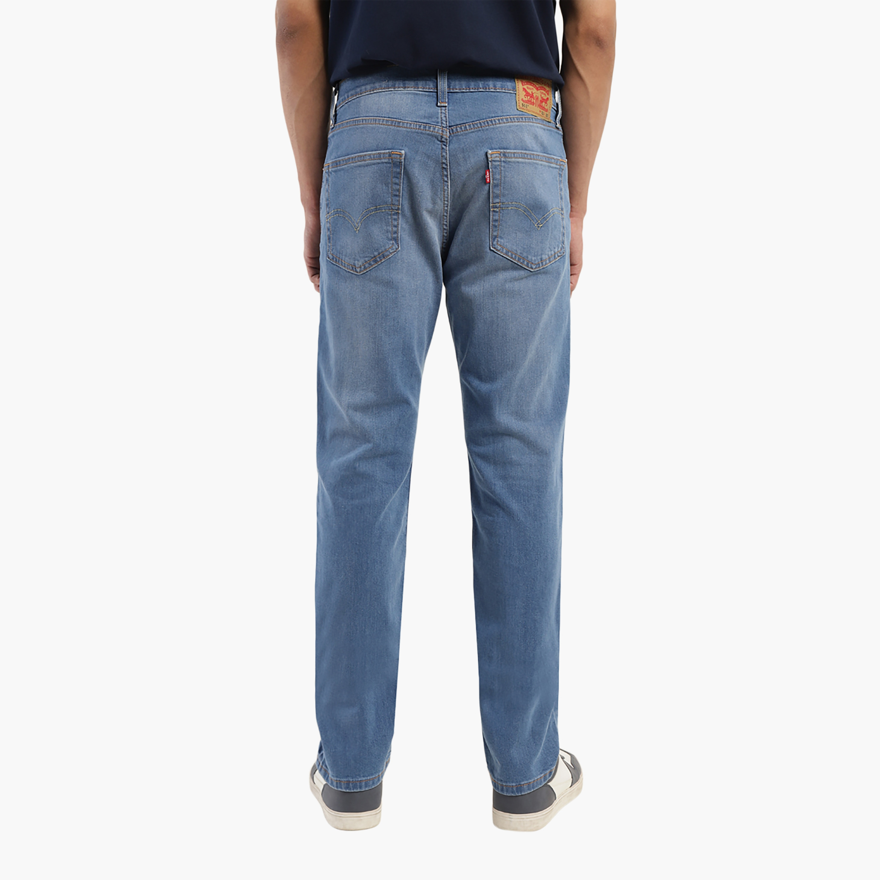 جينز ذو 5 جيوب بلون ازرق مع سليم فيت من ليفايز-men-clothing-bottoms-jeans-image-4