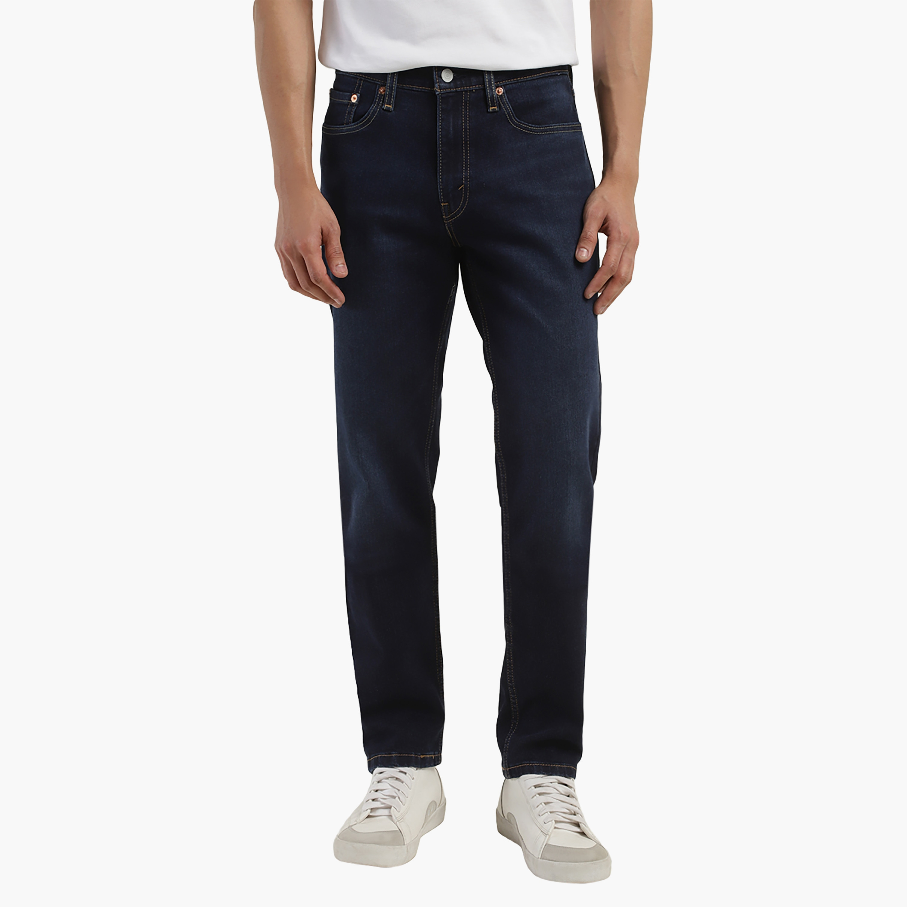 جينز ذو 5 جيوب بلون ازرق مع سليم فيت من ليفايز-men-clothing-bottoms-jeans-image-4
