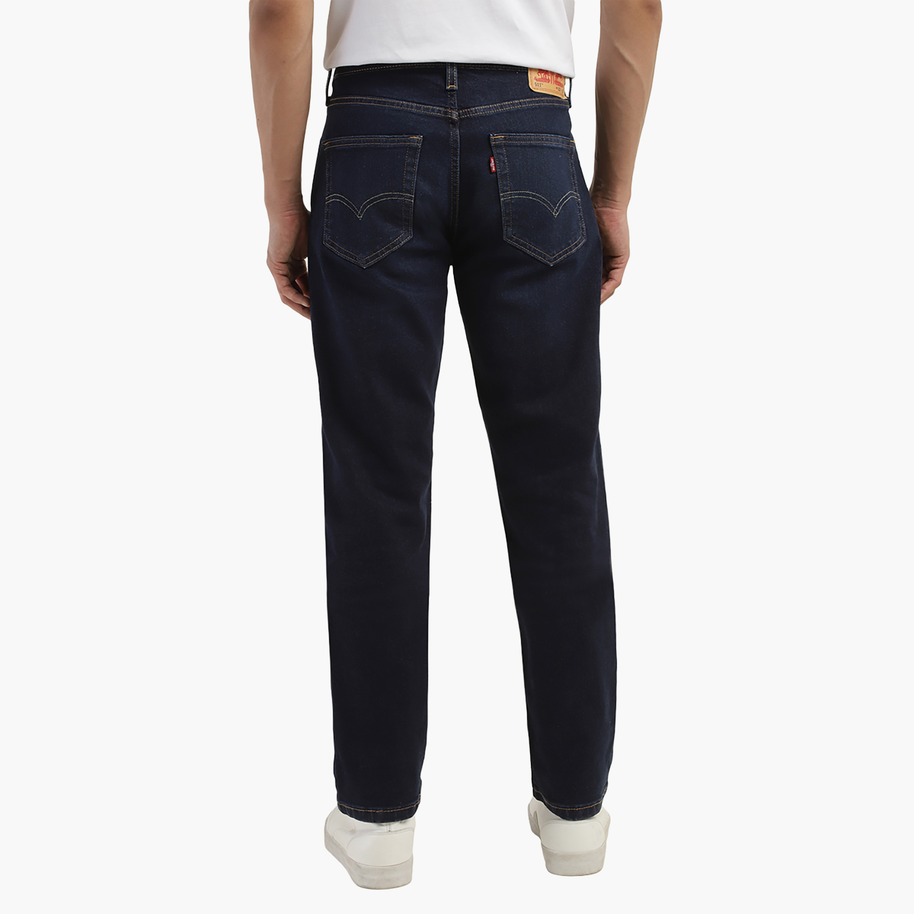 جينز ذو 5 جيوب بلون ازرق مع سليم فيت من ليفايز-men-clothing-bottoms-jeans-image-1