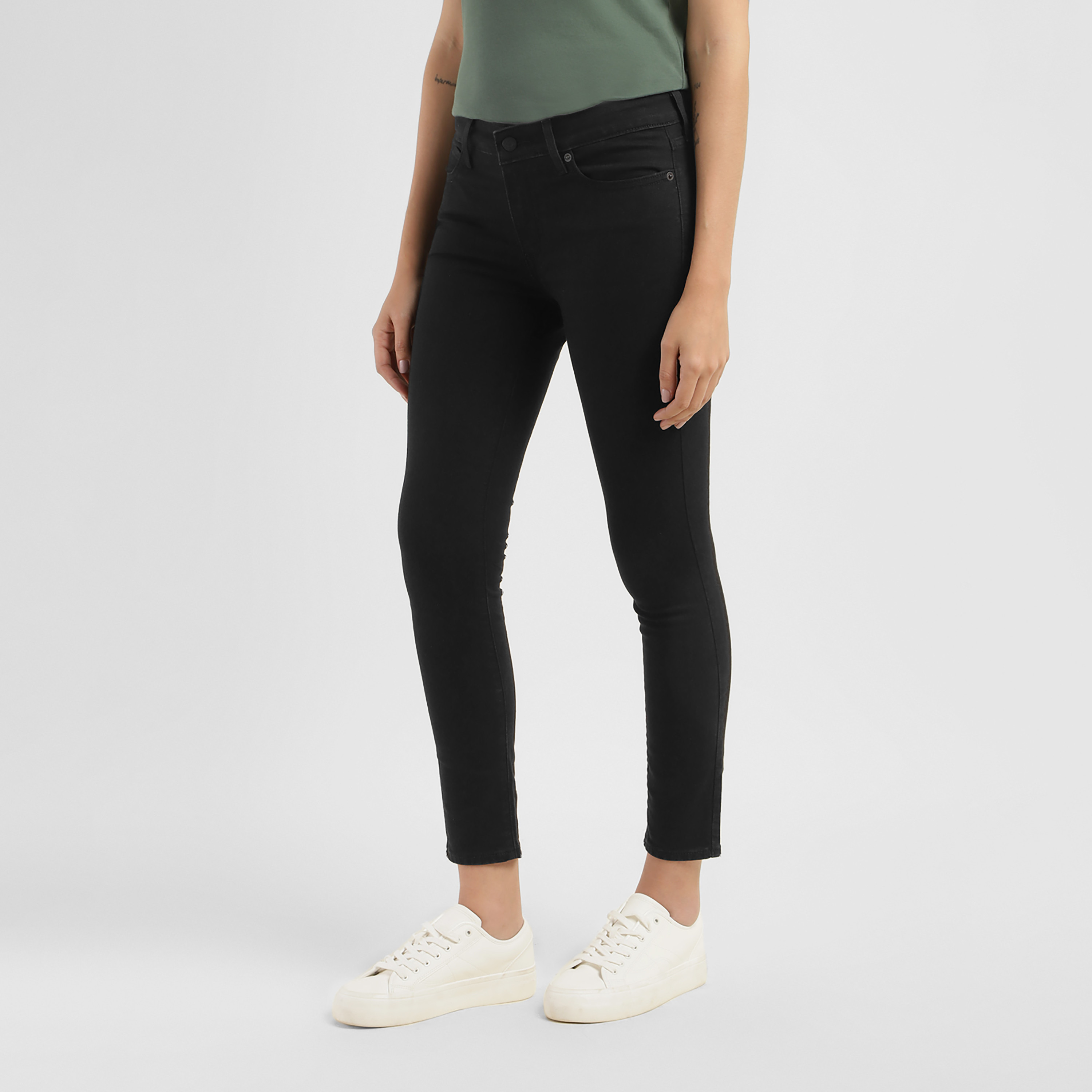 Levi's 711 black best sale