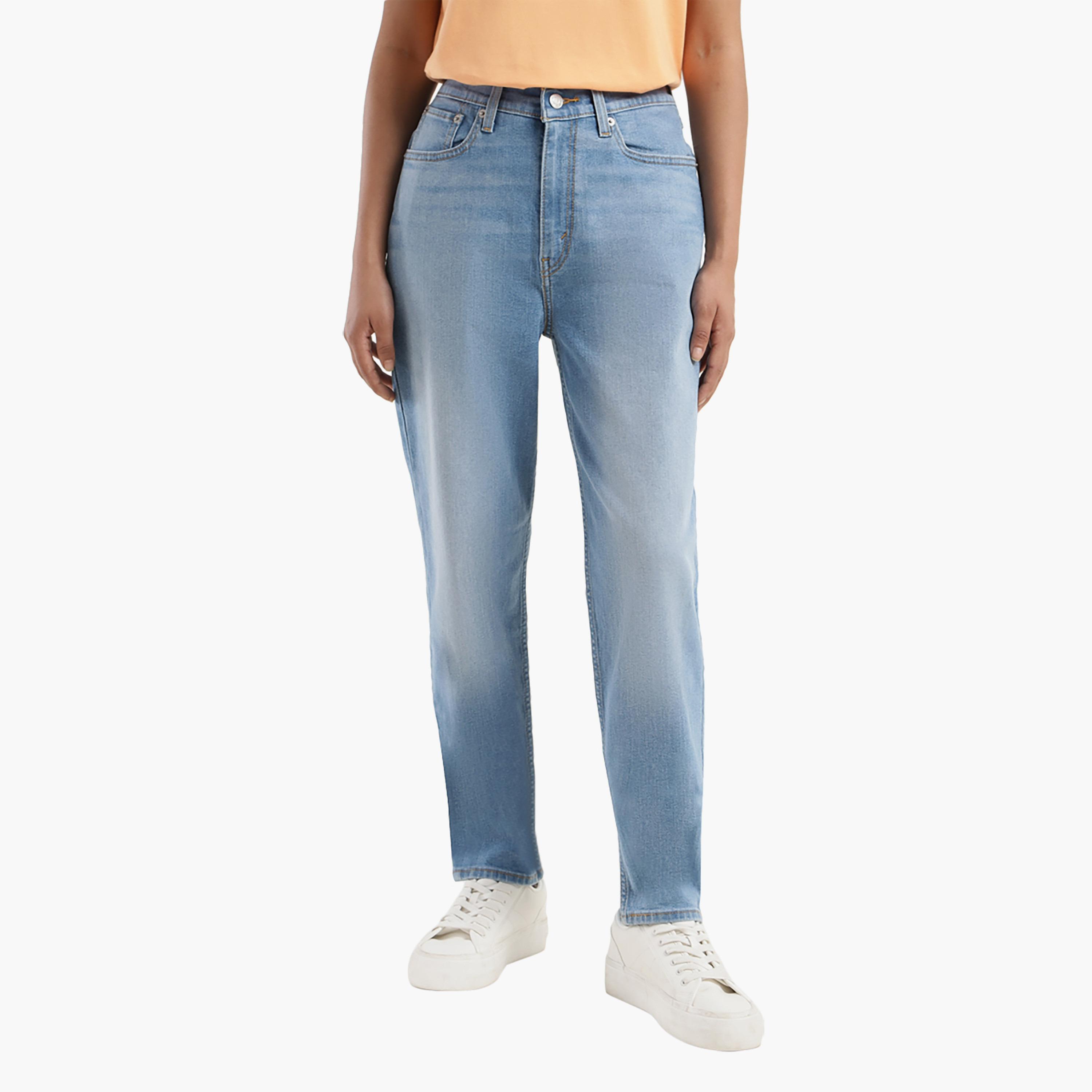 بنطال جينز ليفي سكيني أزرق اللون بخمسة جيوب-women-clothing-bottoms-jeans-image-1
