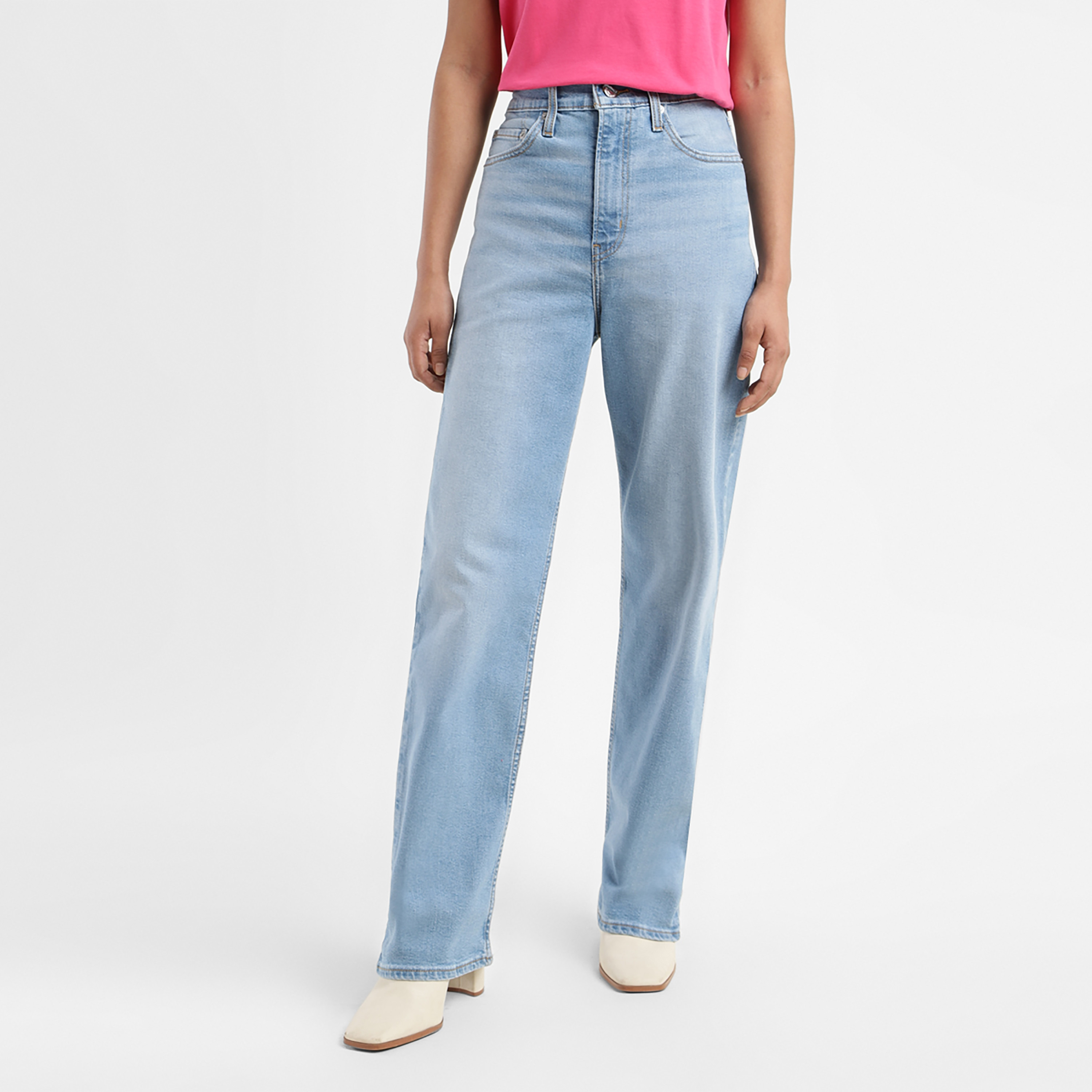 جينز ذو 5 جيوب بلون ازرق مع سكيني فيت من ليفايز-women-clothing-bottoms-jeans-image-1