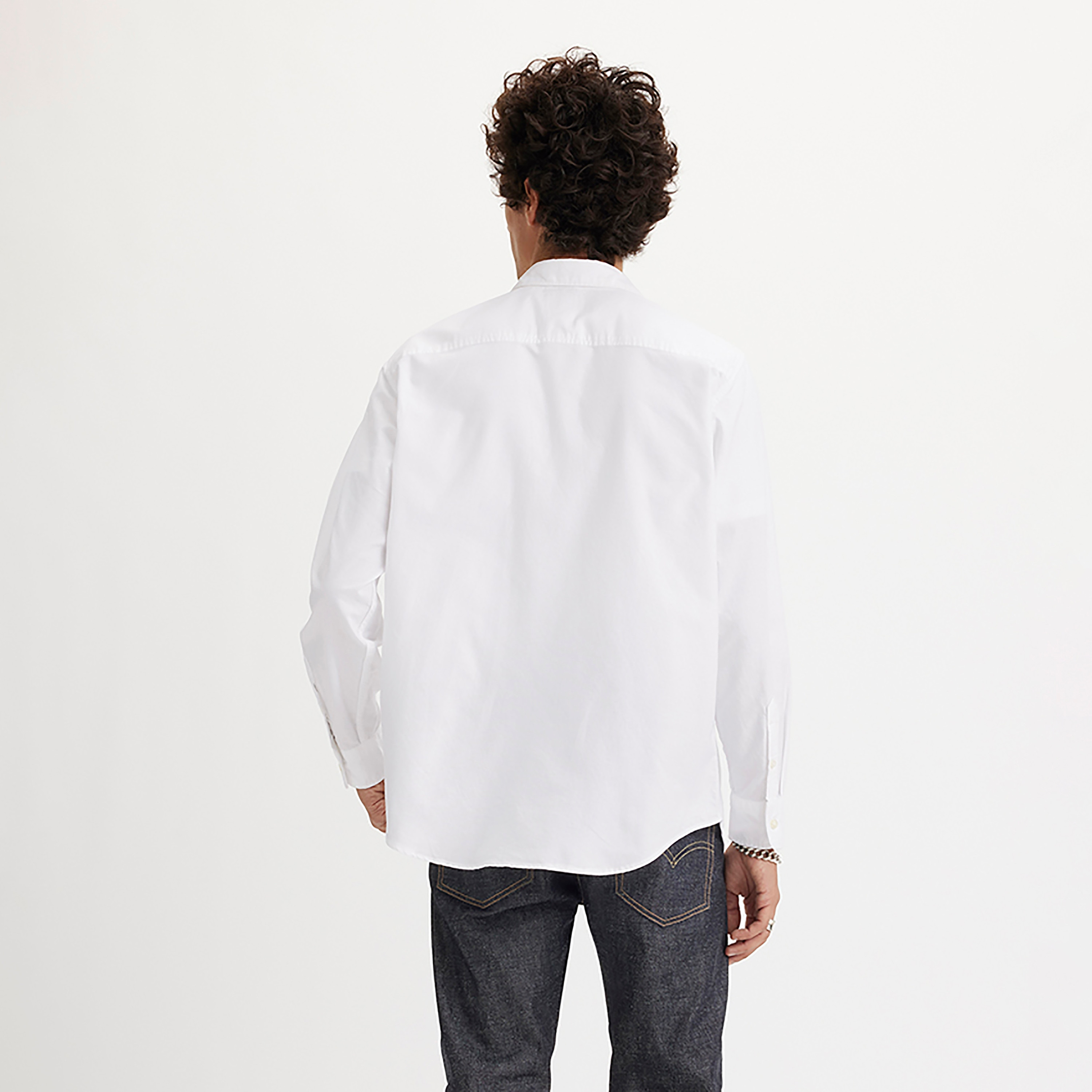 Levi's Plain Collared Long Sleeves Men's Shirt-men-clothing-shirts-image-3