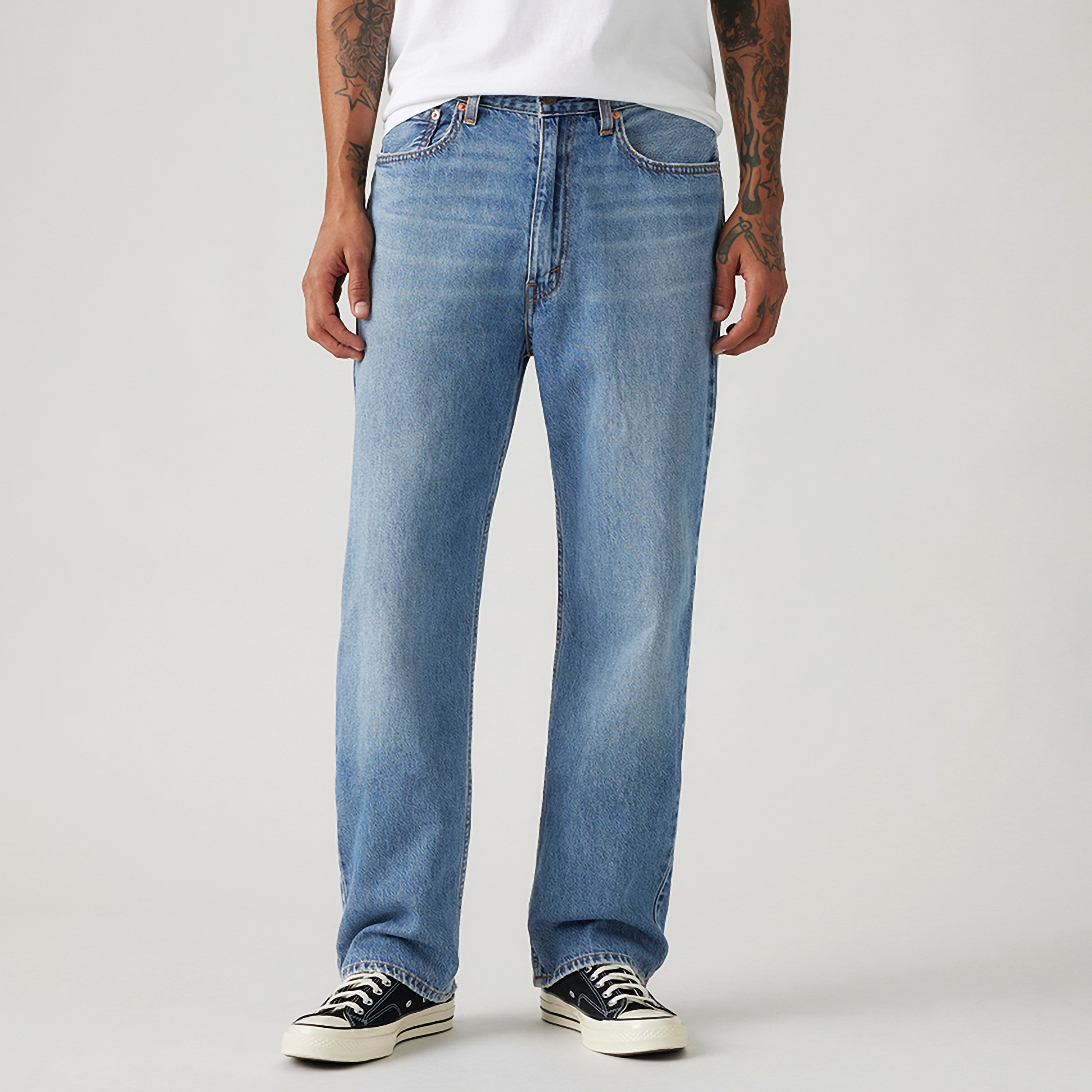 Levi's 565 Loose Straight Fit Blue 5-Pockets Men's Jeans Inseam 34-men-clothing-jeans-image-1