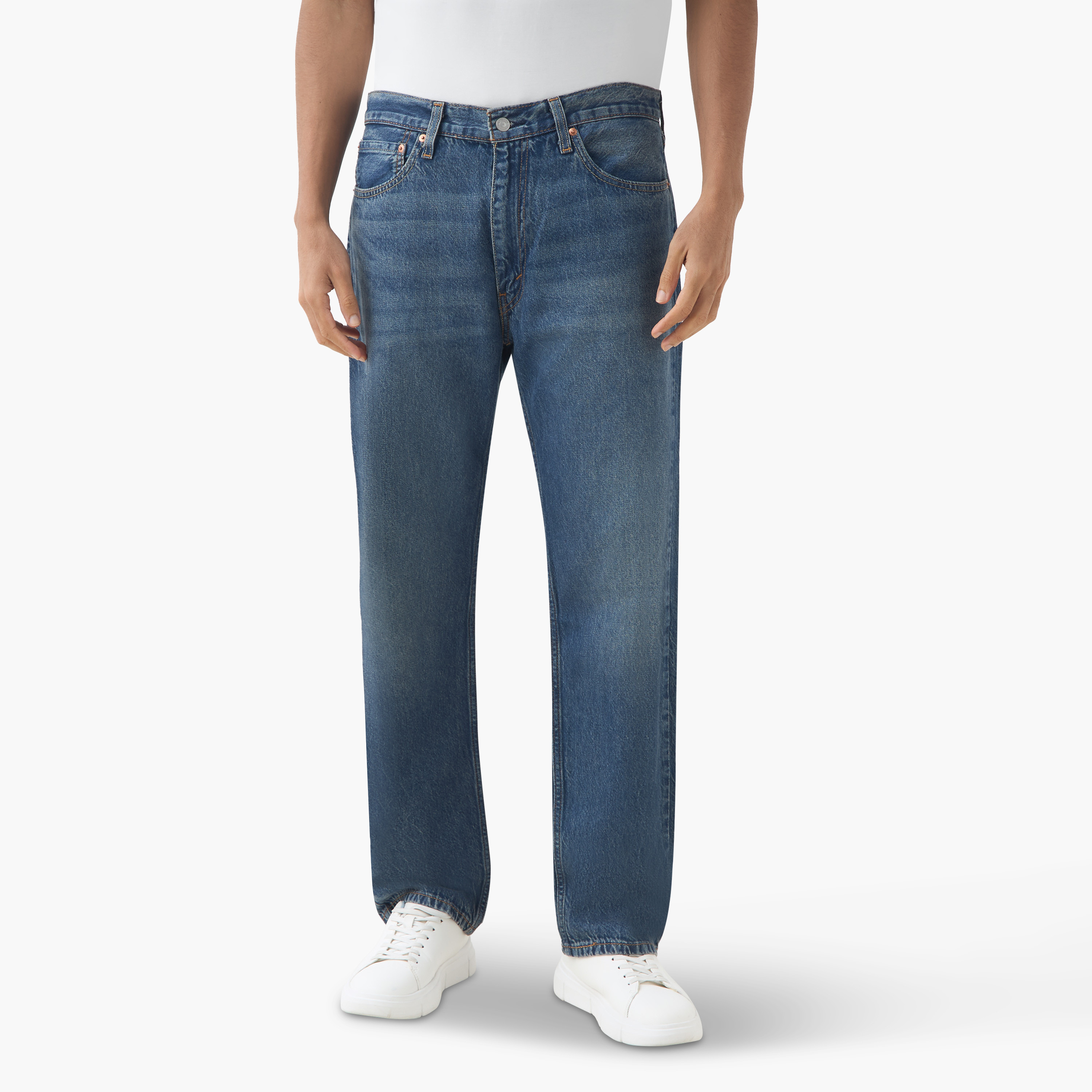 جينز رجالي 555 بقصة مريحة، نيلي بـ 5 جيوب، مقاس 32 من ليفايس-men-clothing-bottoms-jeans-image-1