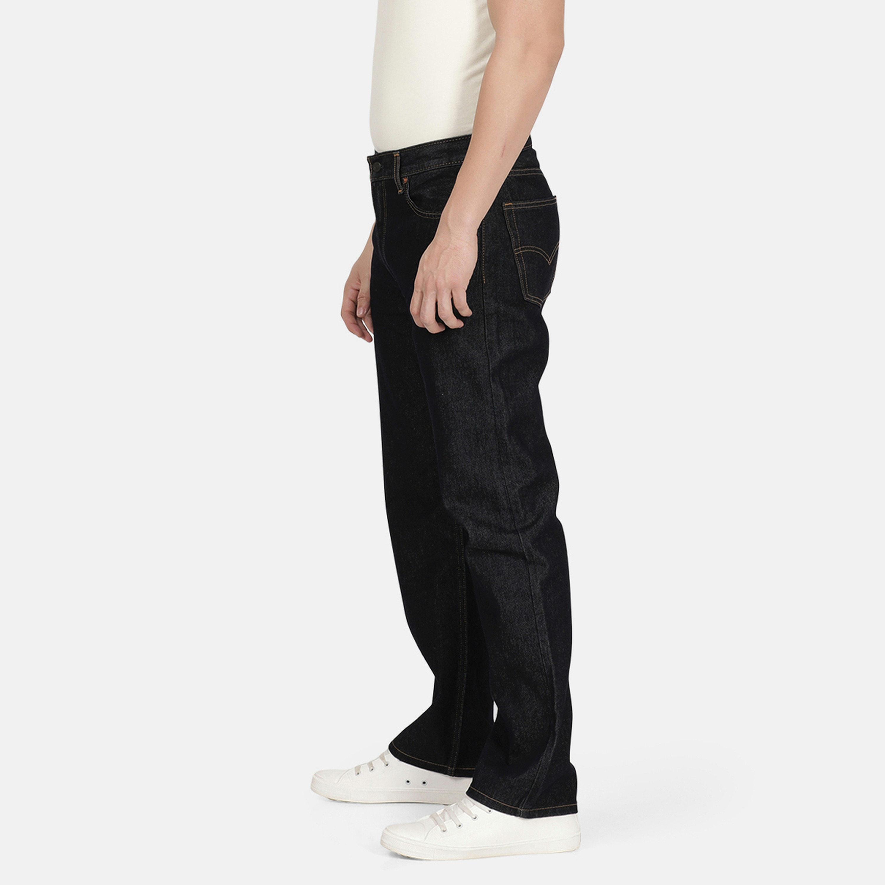 بنطال جينز رجالي Levi's 555 96 ذو قصة مستقيمة مريحة وذو 5 جيوب باللون النيلي-men-clothing-bottoms-jeans-image-3