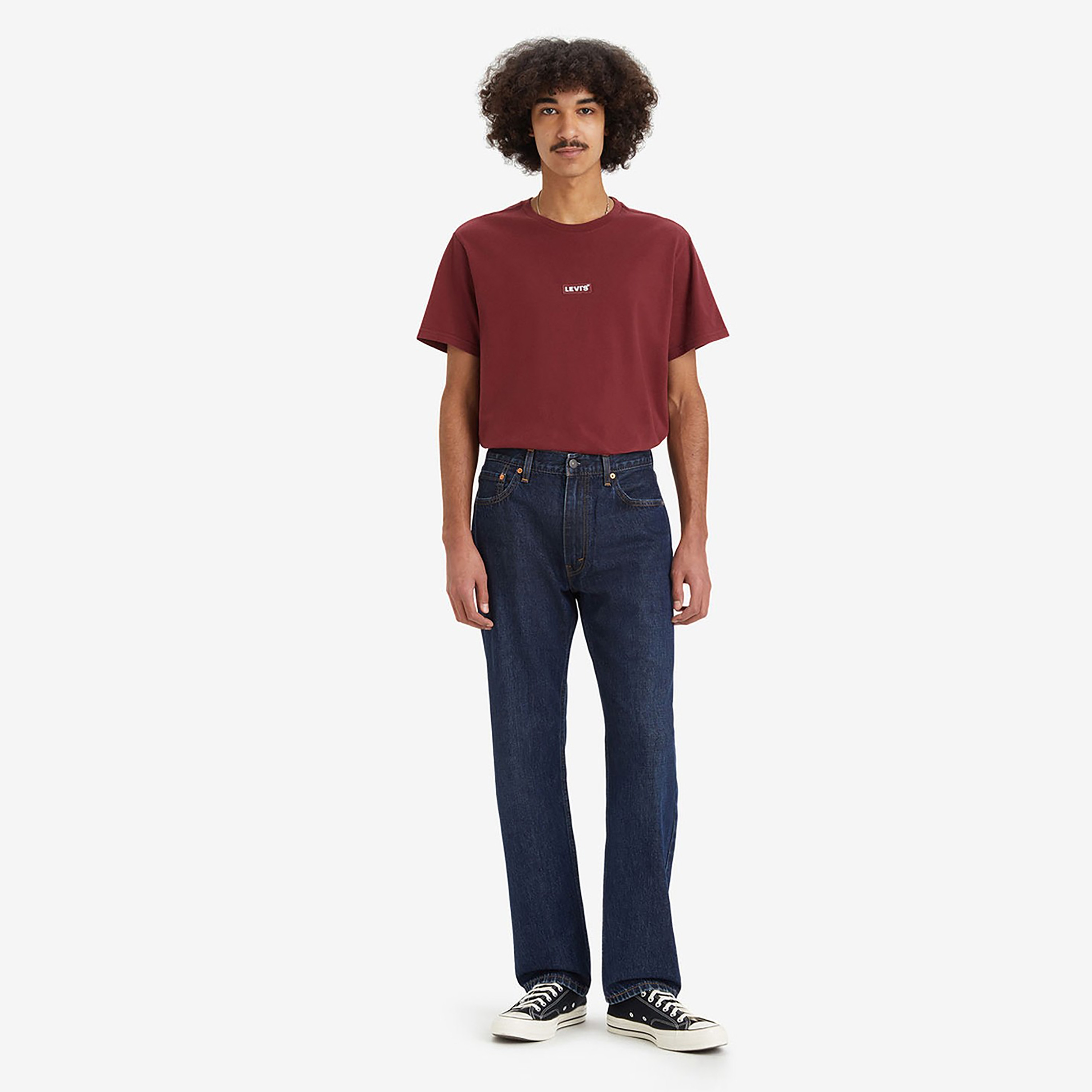 Levi's 555 '96 Relaxed Fit Blue 5 Pockets Men's Jeans Inseam 32-men-clothing-jeans-image-2