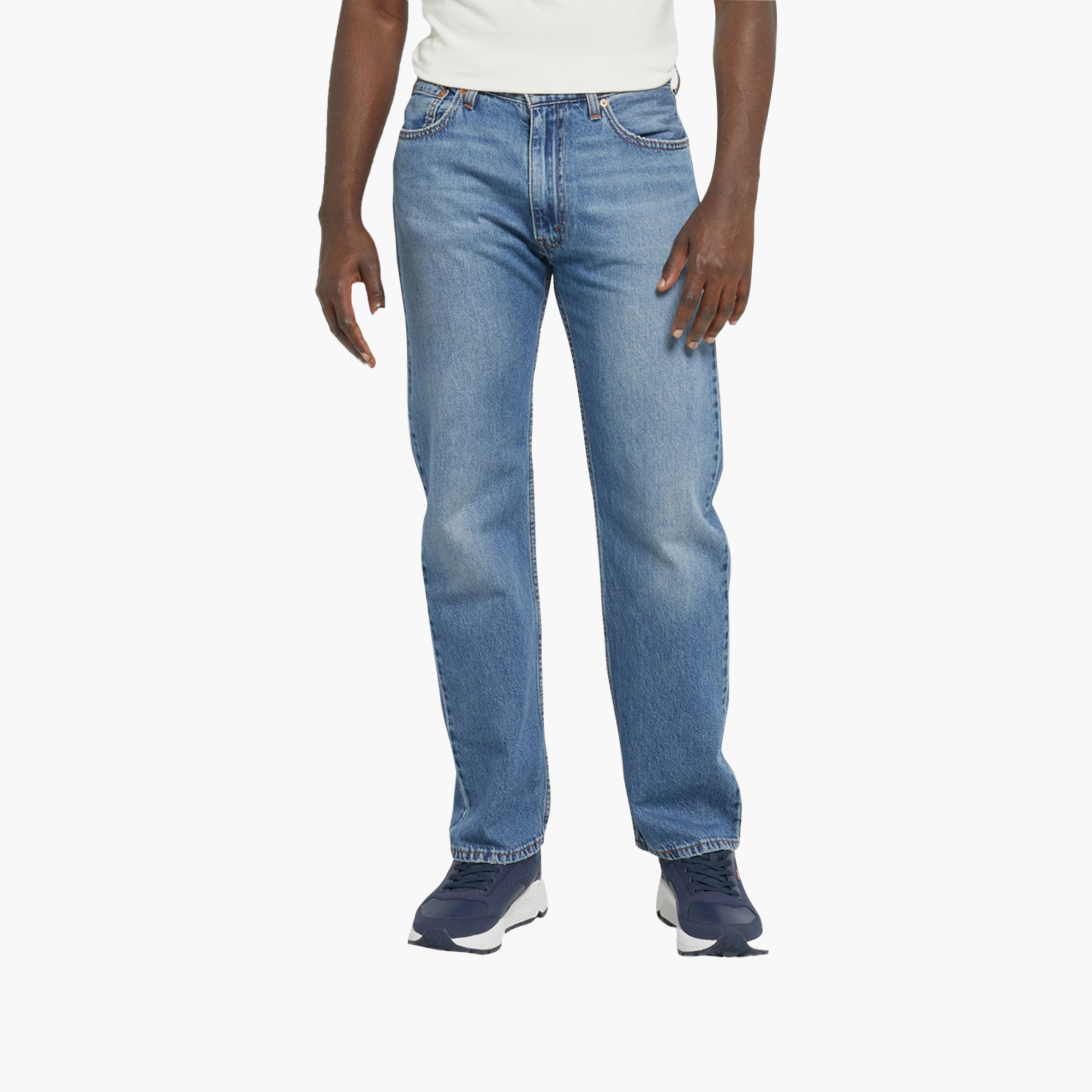 Levi's 555 Straight Fit Blue 5-Pocket Men's Jeans Inseam 32-men-clothing-bottoms-jeans-image-1