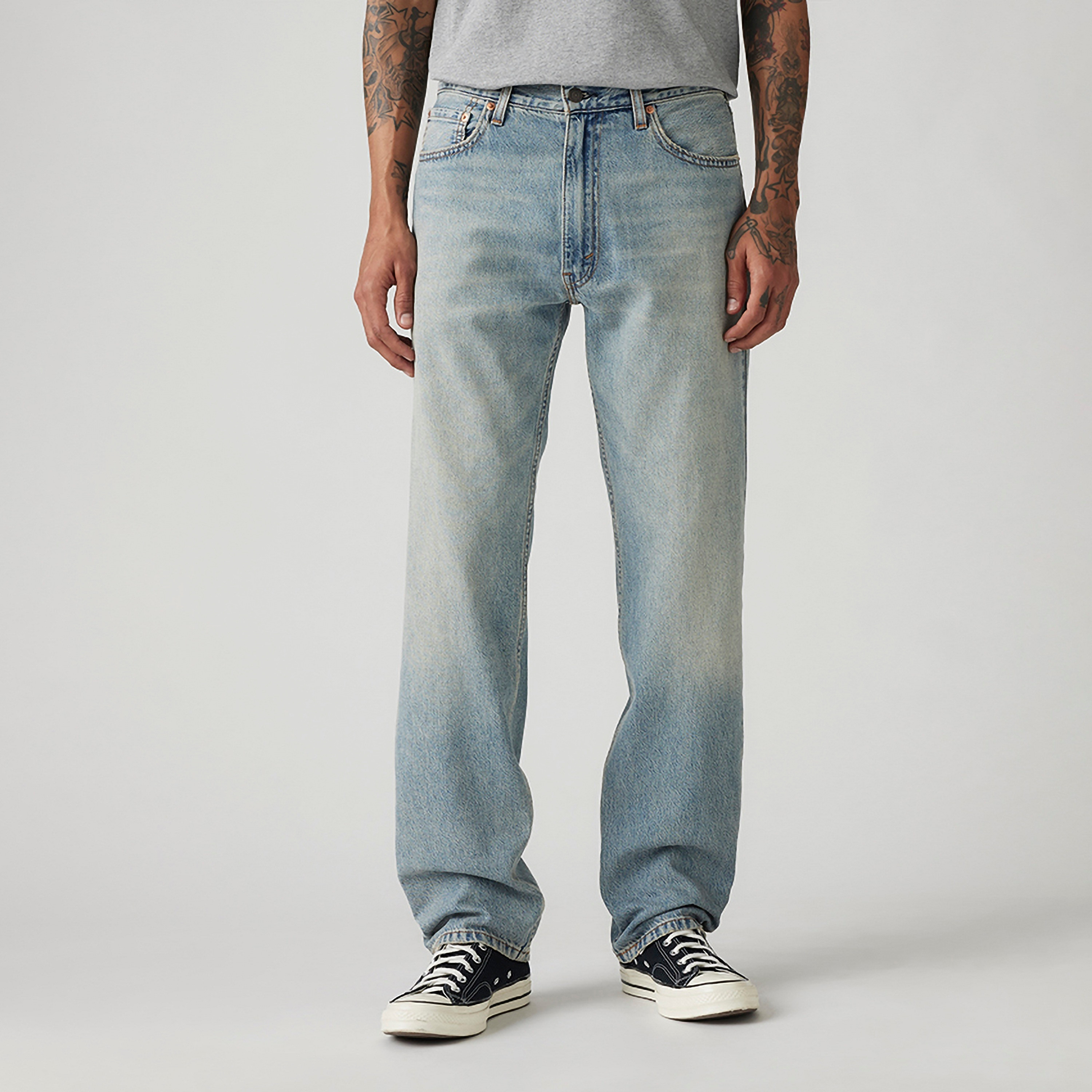 جينز الرجال ليفايس 555 بمقاس 5 جيوب أزرق مسترخي بزاوية 32-men-clothing-jeans-image-1