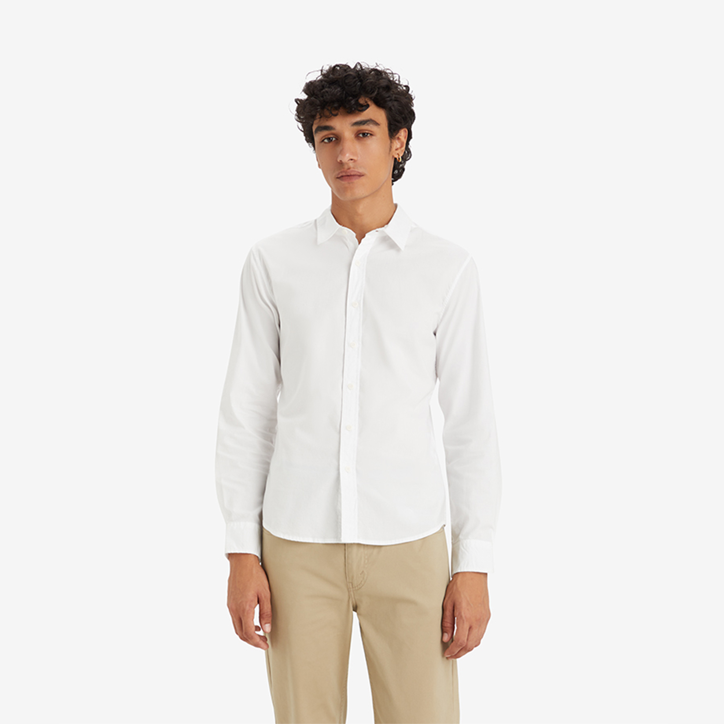قميص ليفايز الرجالي ذو ياقة مدببة بأكمام طويلة-men-clothing-shirts-image-1