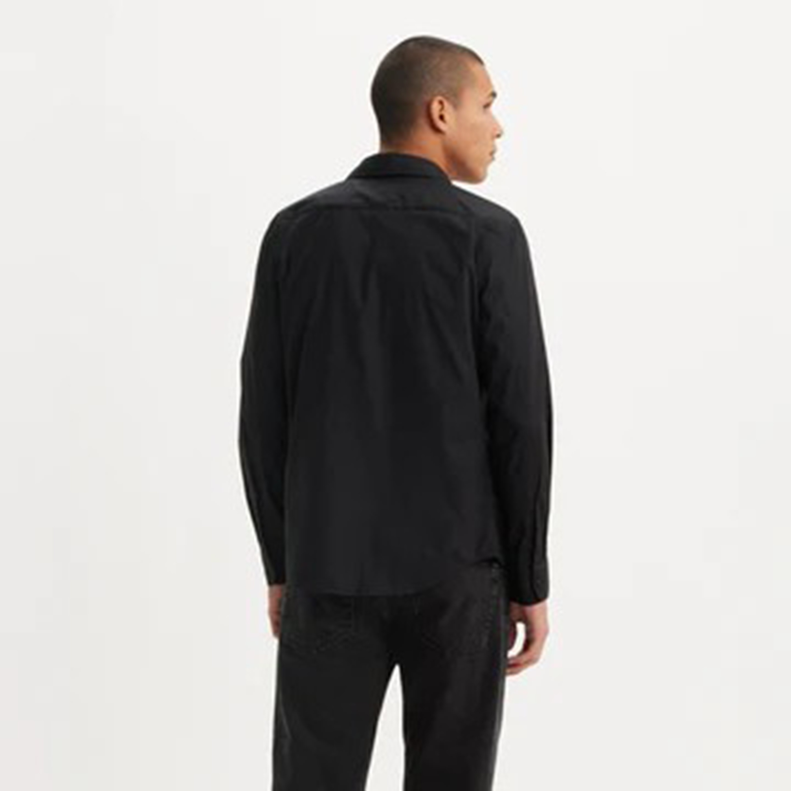 Levi's Plain Collared Long Sleeves Men's Shirt-men-clothing-shirts-image-2