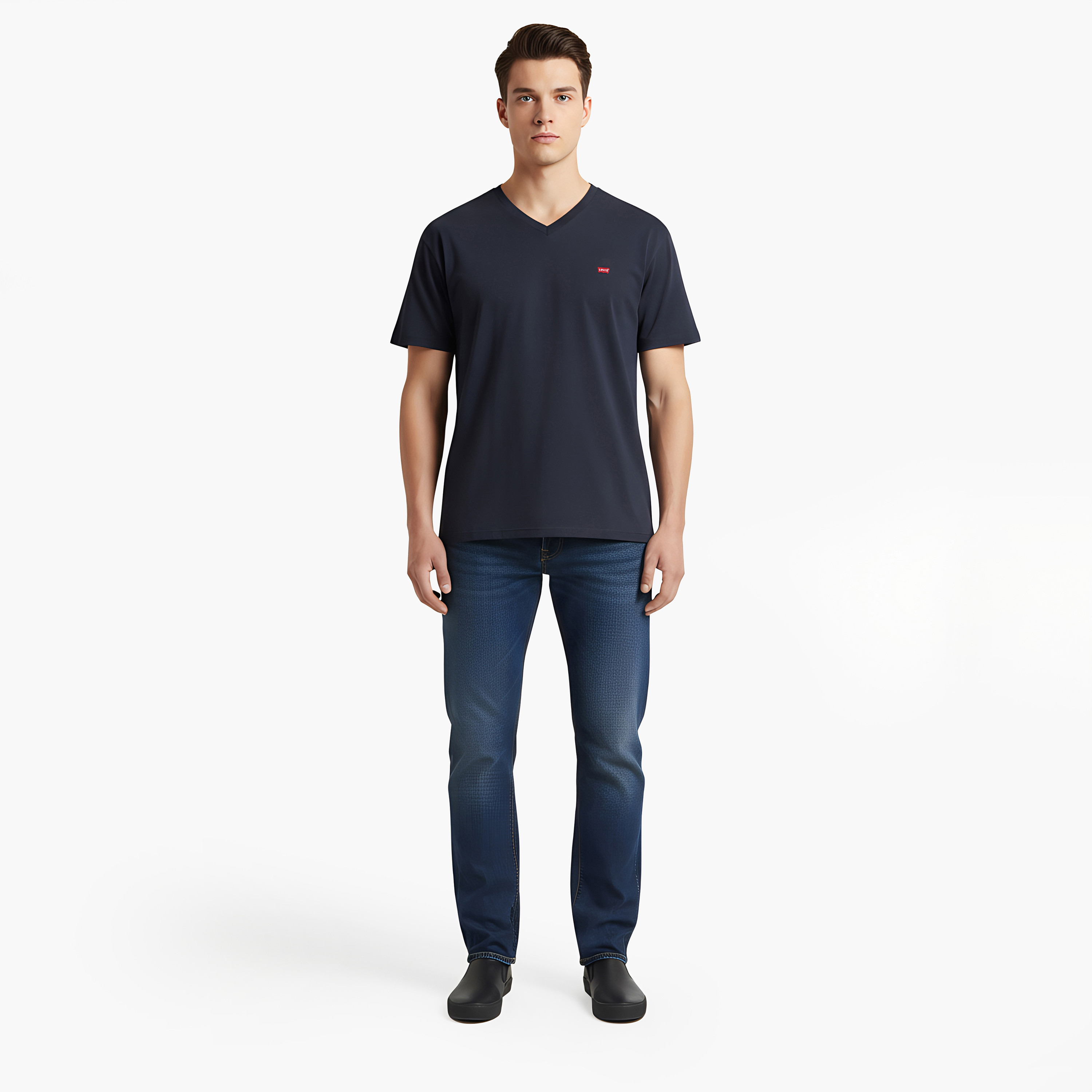 Levi's Plain V-Neck Short Sleeves Men's T-Shirt-men-clothing-tshirtsandpolos-tshirts-image-6