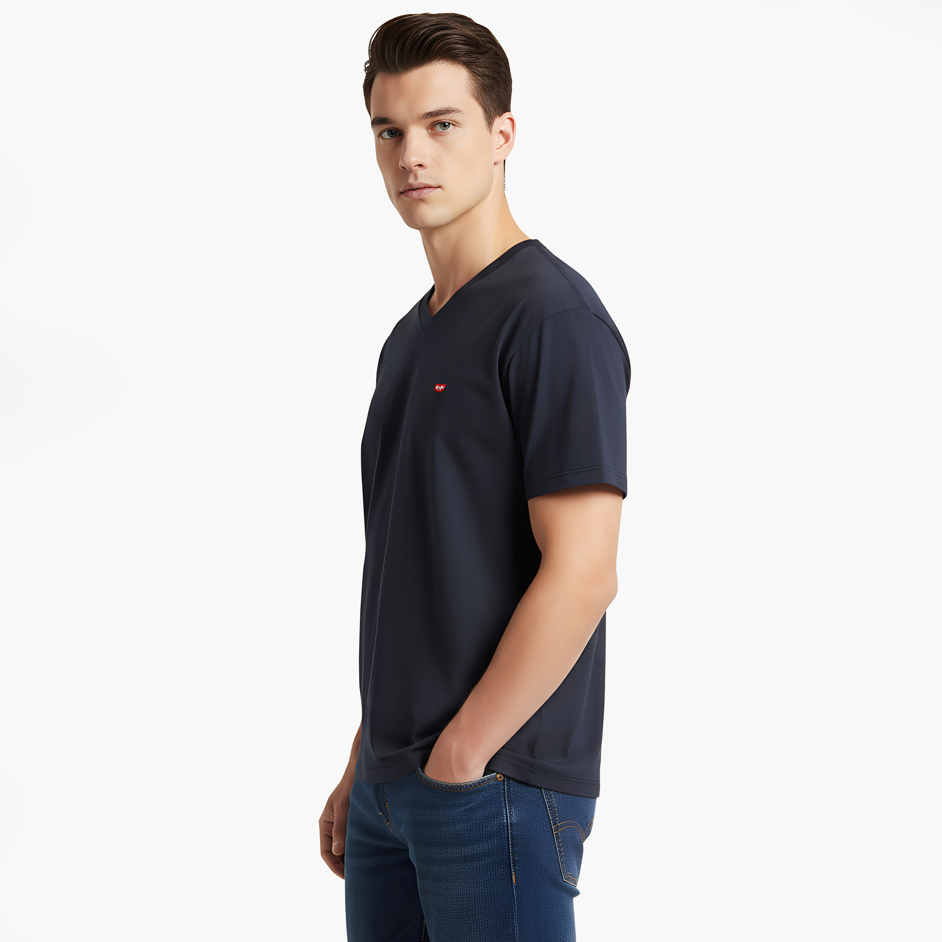 Levi's Plain V-Neck Short Sleeves Men's T-Shirt-men-clothing-tshirtsandpolos-tshirts-image-7