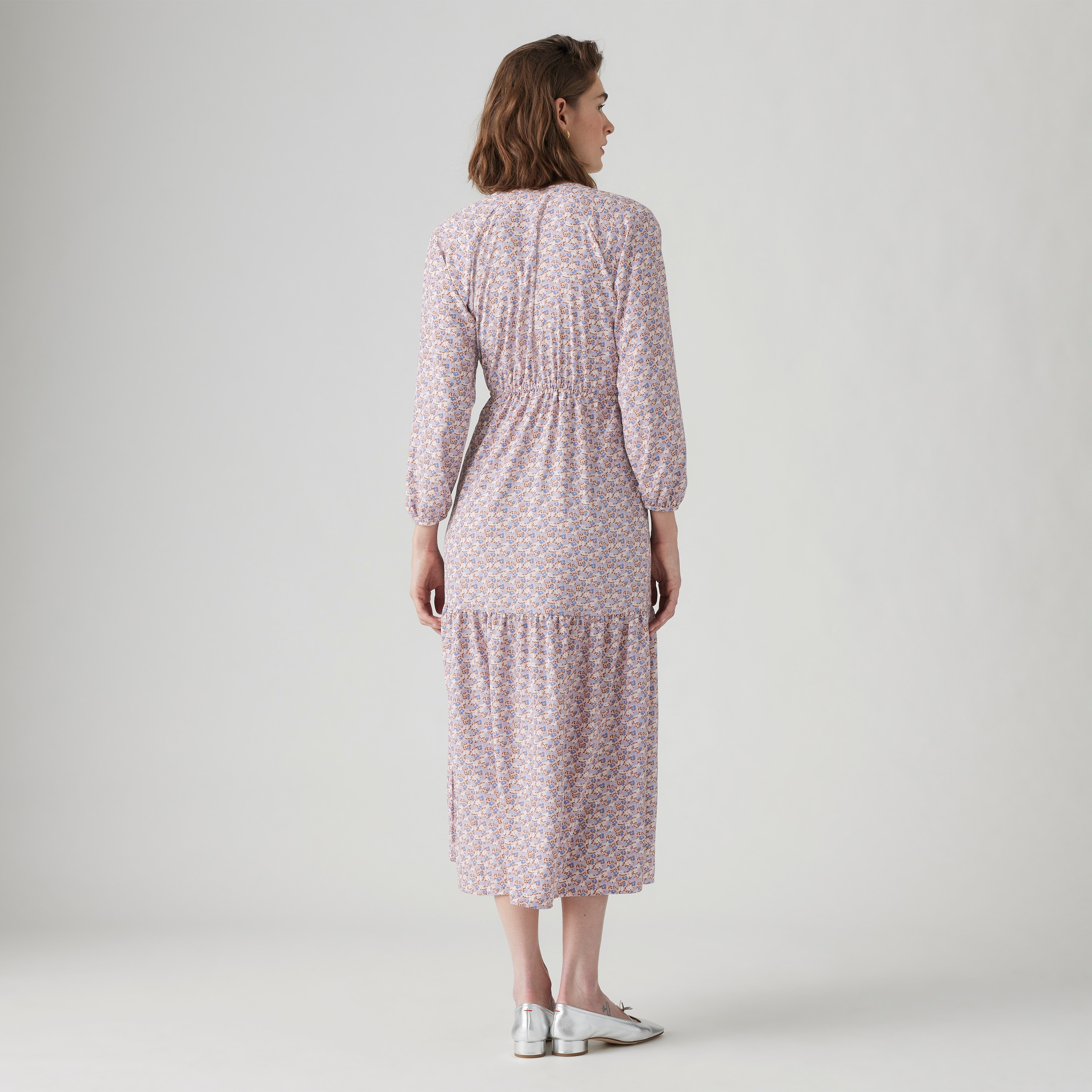Levi's Purple Floral Wrap Midi Dress-women-clothing-dresses-image-2