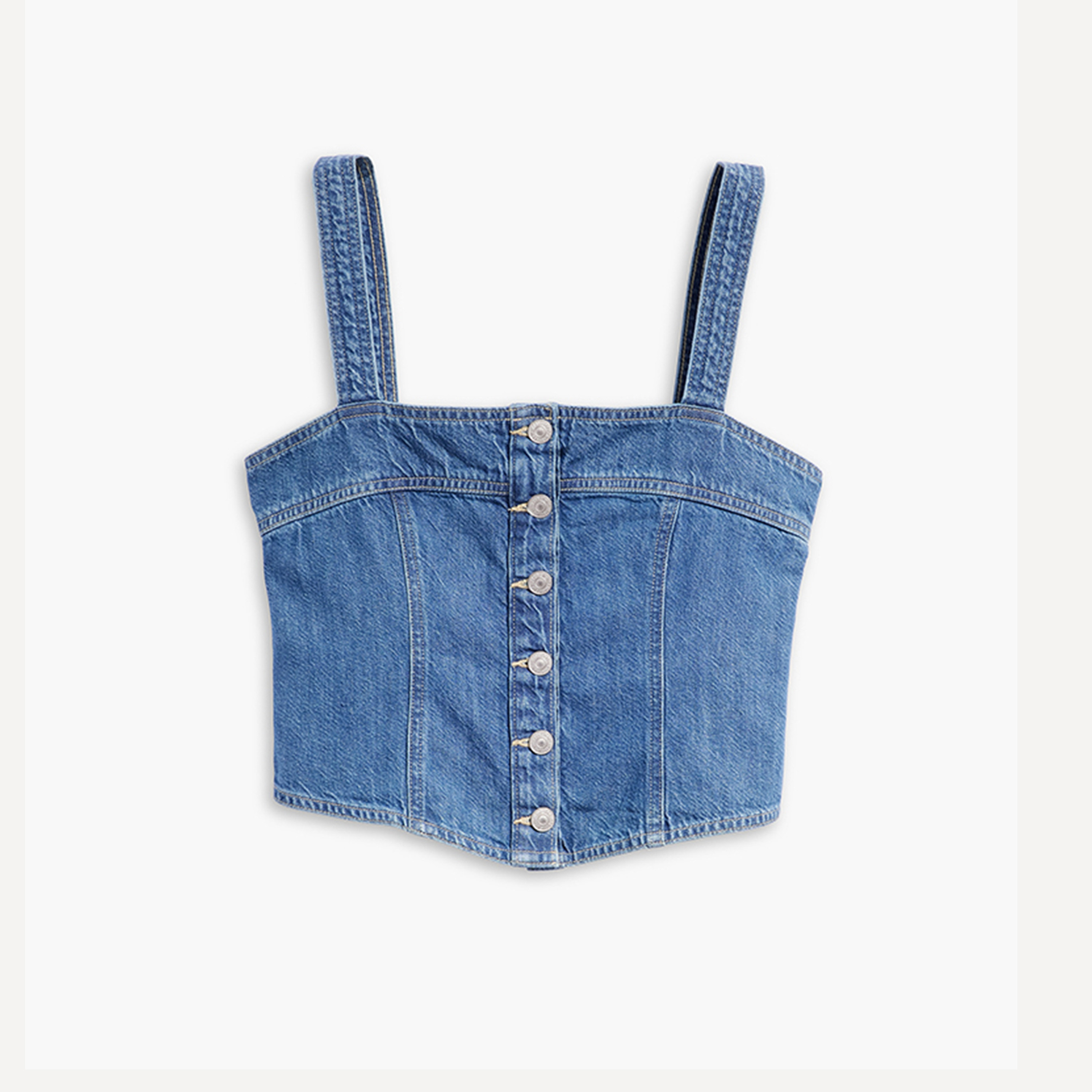 Levi's Women's Buttoned Square Neck Sleeveless Tank Tops-women-clothing-shirtsandblouses-blouses-image-2