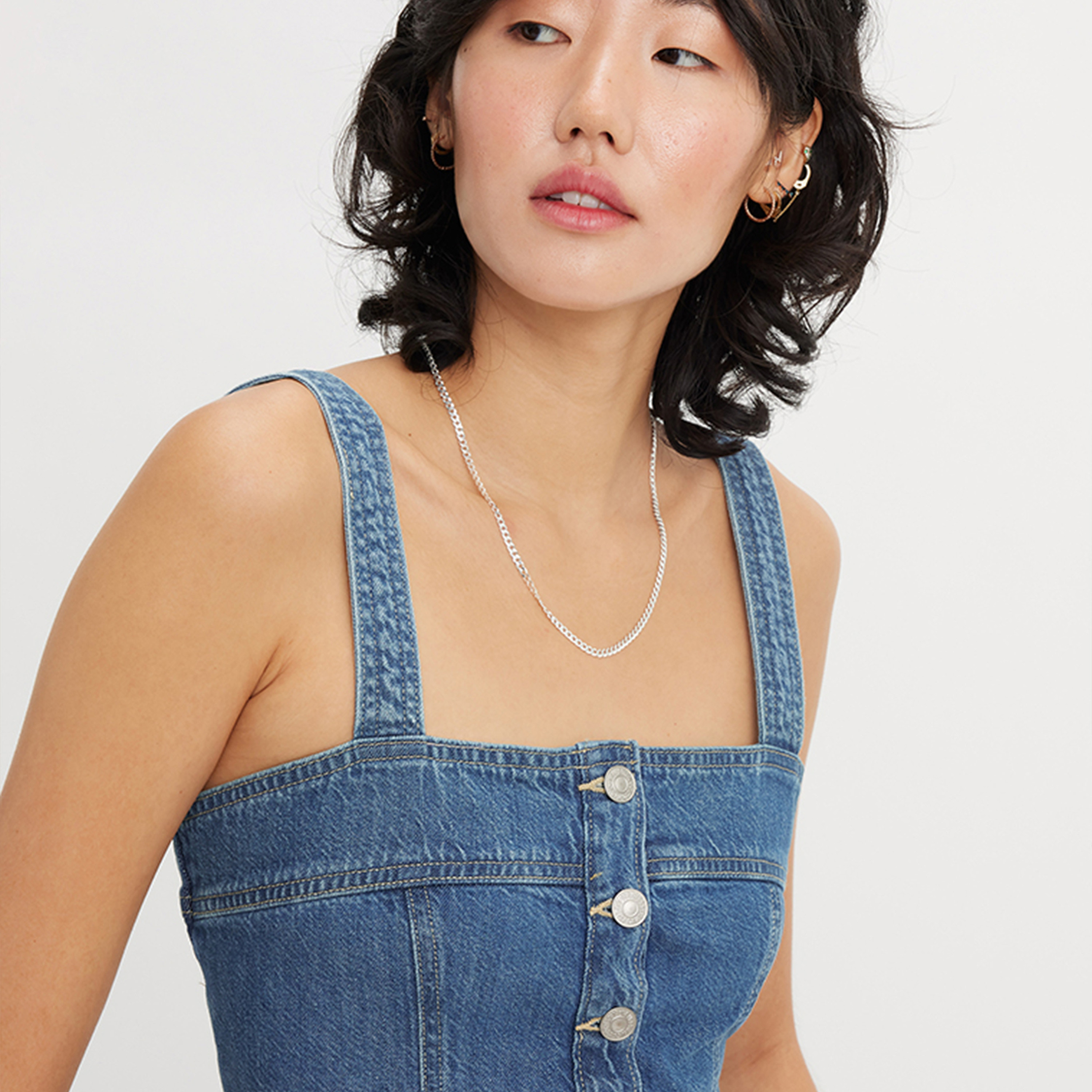 قمصان ليفاي النسائية بدون أكمام ذات رقبة مربعة بأزرار-women-clothing-shirtsandblouses-blouses-image-4