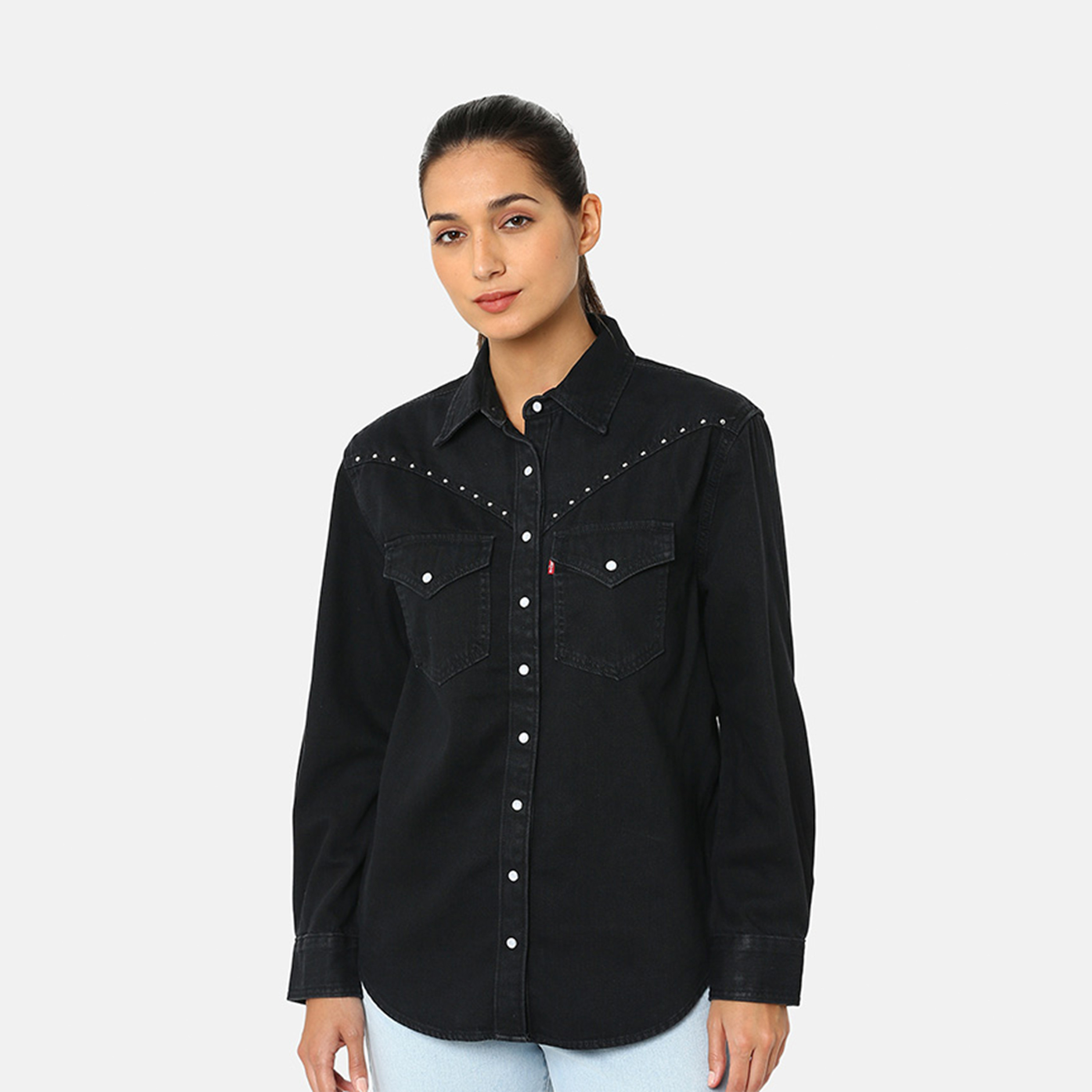 Levi's Women's Buttoned Collared Long Sleeves Denim Shirt-women-clothing-shirtsandblouses-shirts-image-4