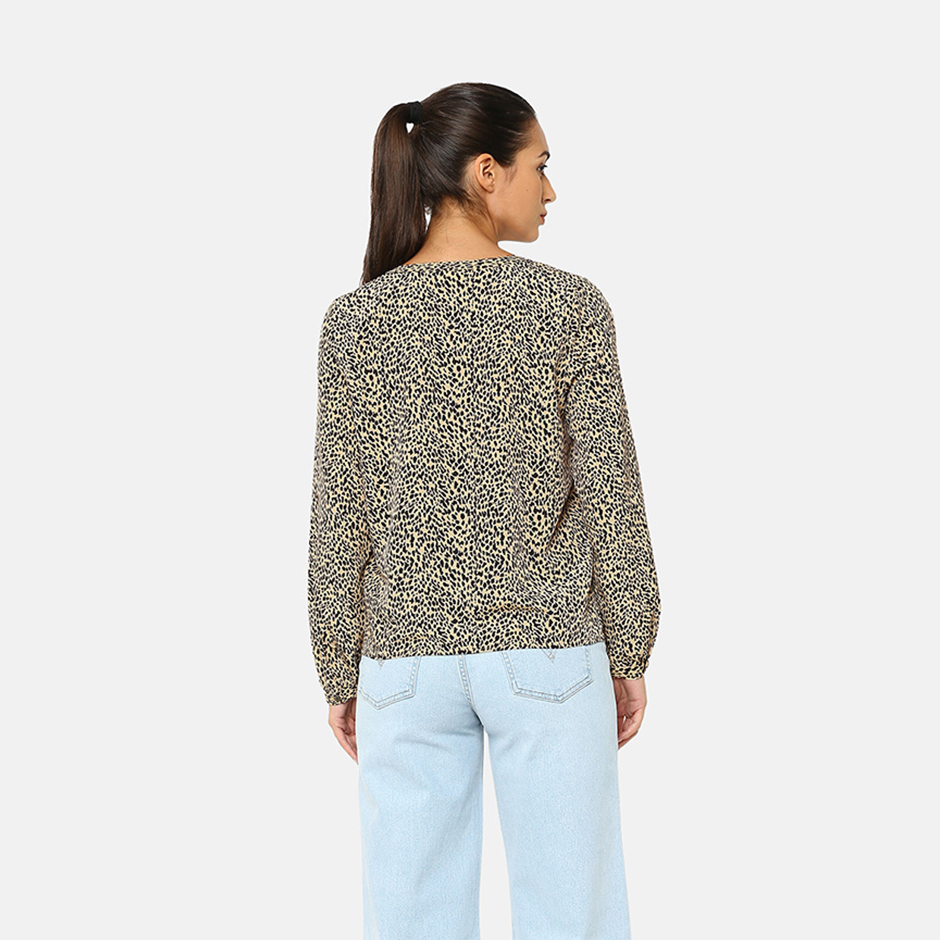 Levi's Women's Animal Print V-neck Long Sleeves Blouses-women-clothing-shirtsandblouses-blouses-image-2