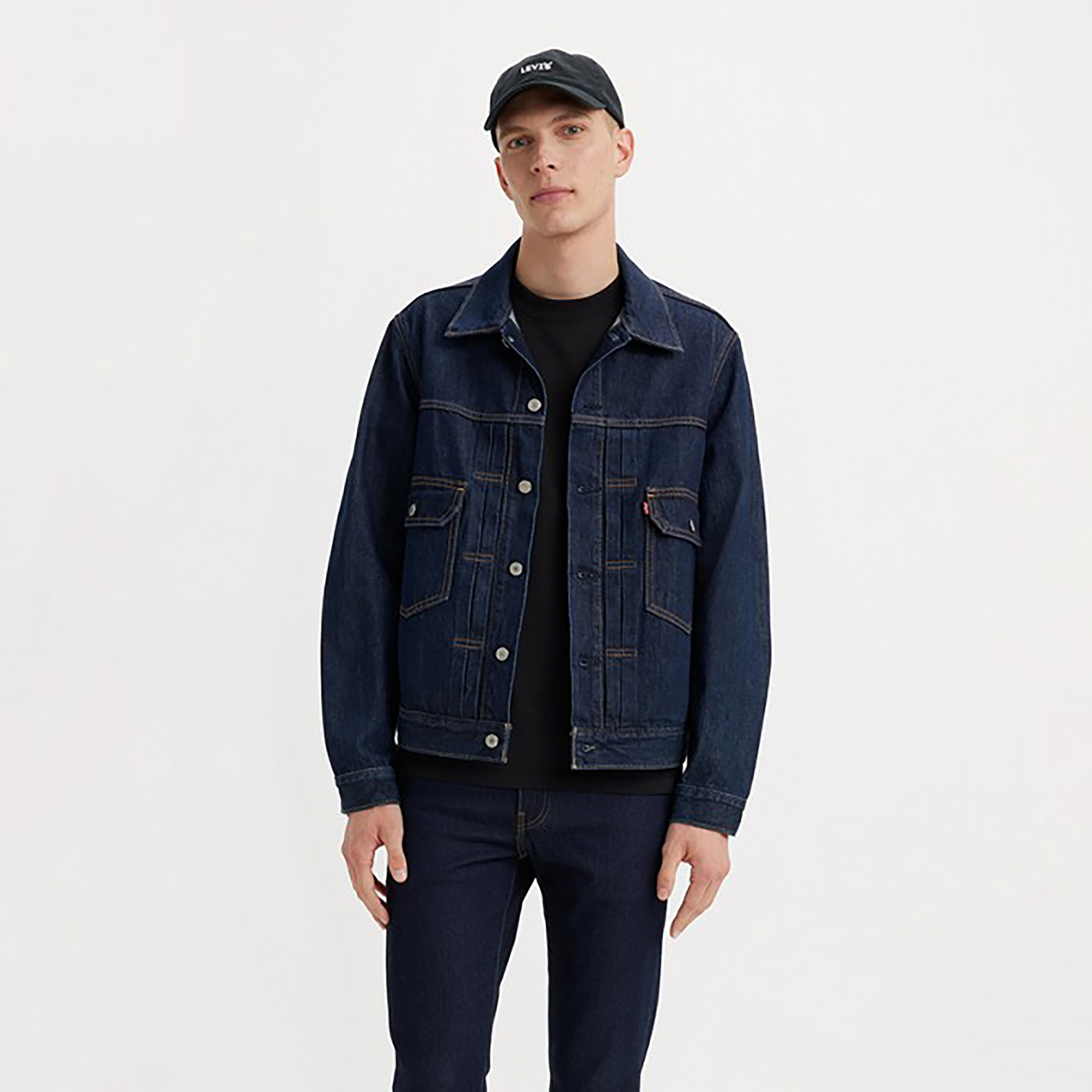 Levi's Plain Denim Trucker Jacket-men-clothing-jacketsandblazers-jackets-image-1