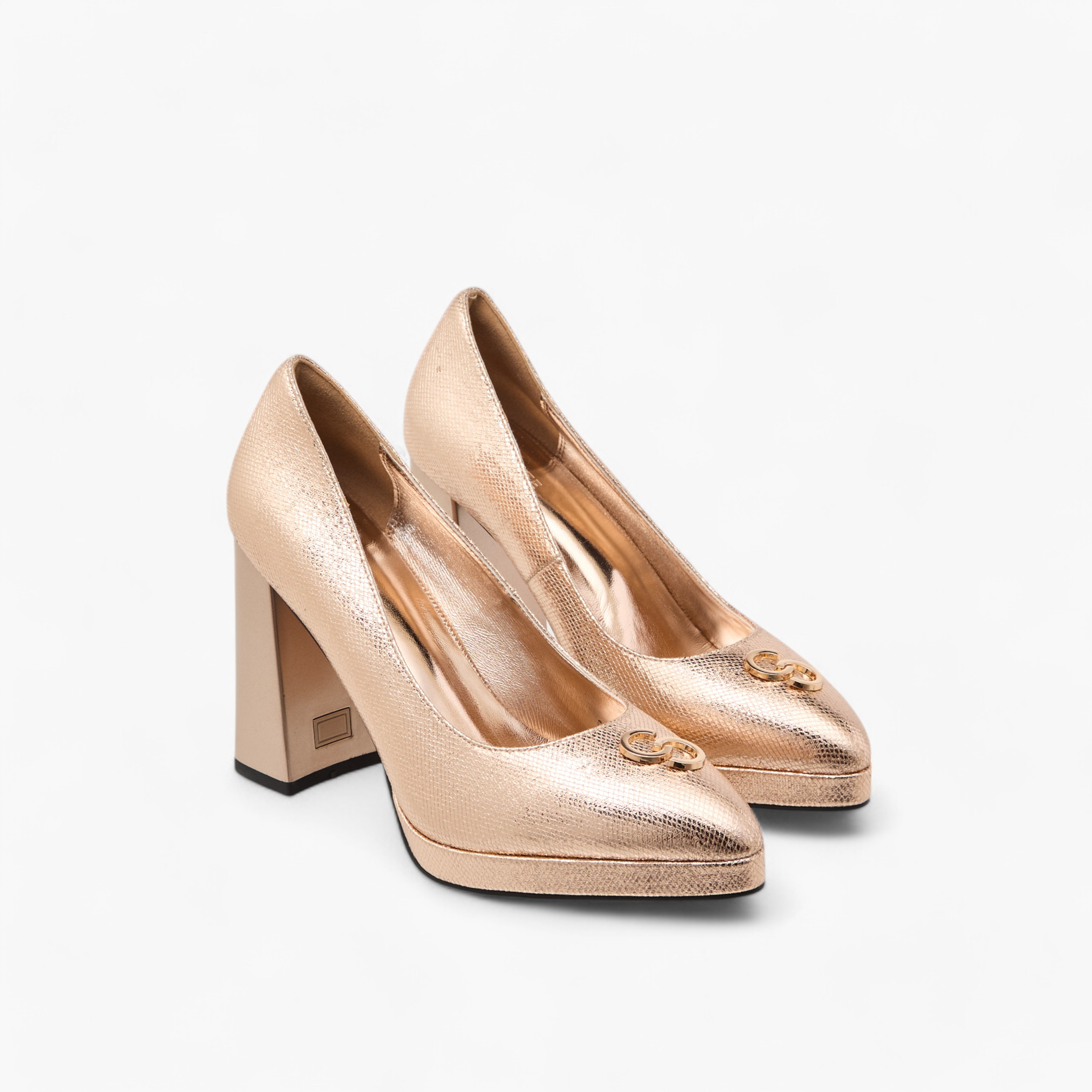 Celeste Women's Textured Slip-On Pumps with Platform Heels-women-shoes-sandals-heeled-image-1