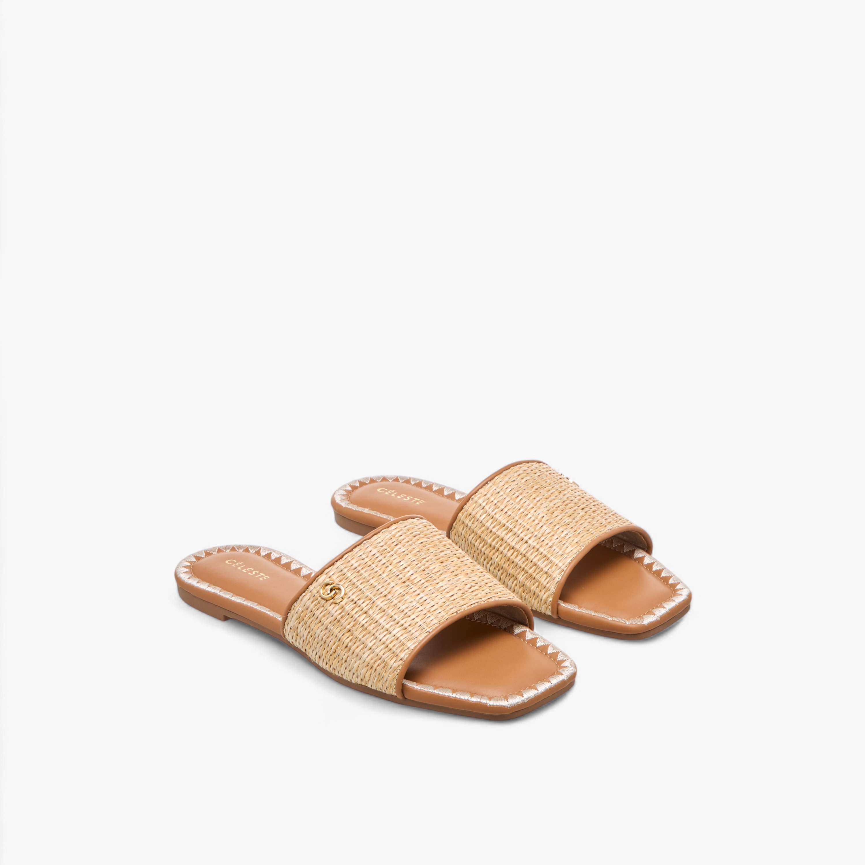 Celeste Women's Textured Slip-On Flat Sandals-women-shoes-flats-sandals-image-1