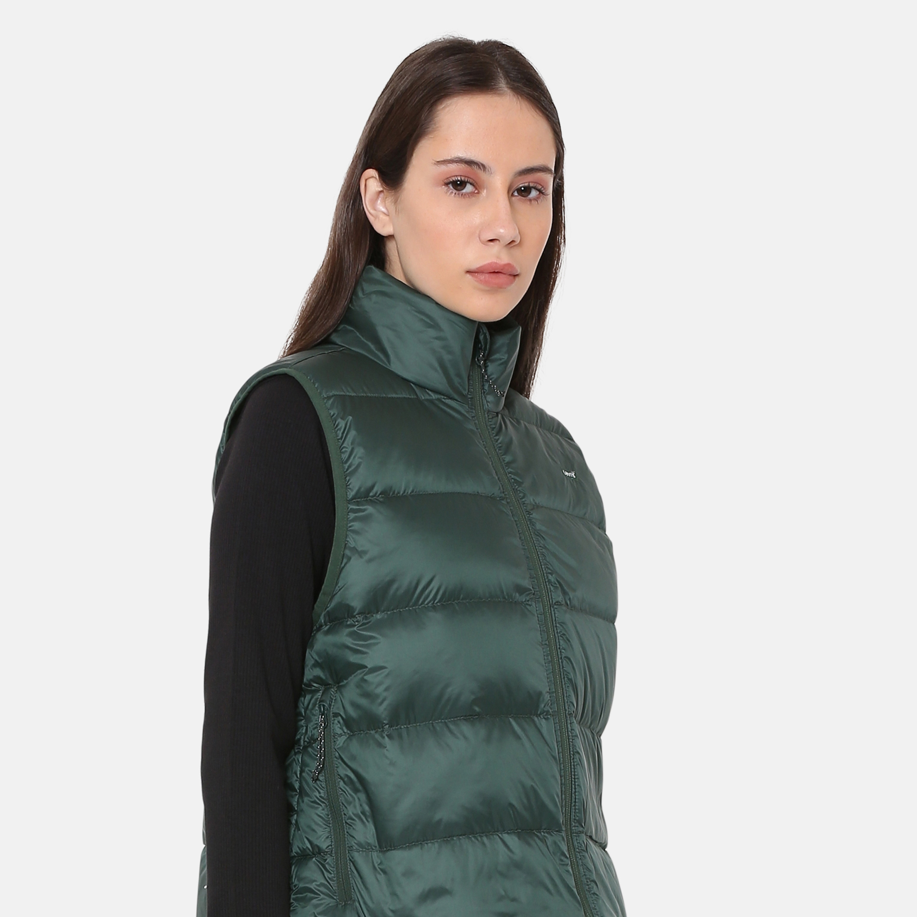 ليفي مبطن عالية الرقبة المرأة سترة السترات المنتفخة-women-winterwear-coatsandjackets-jackets-image-2