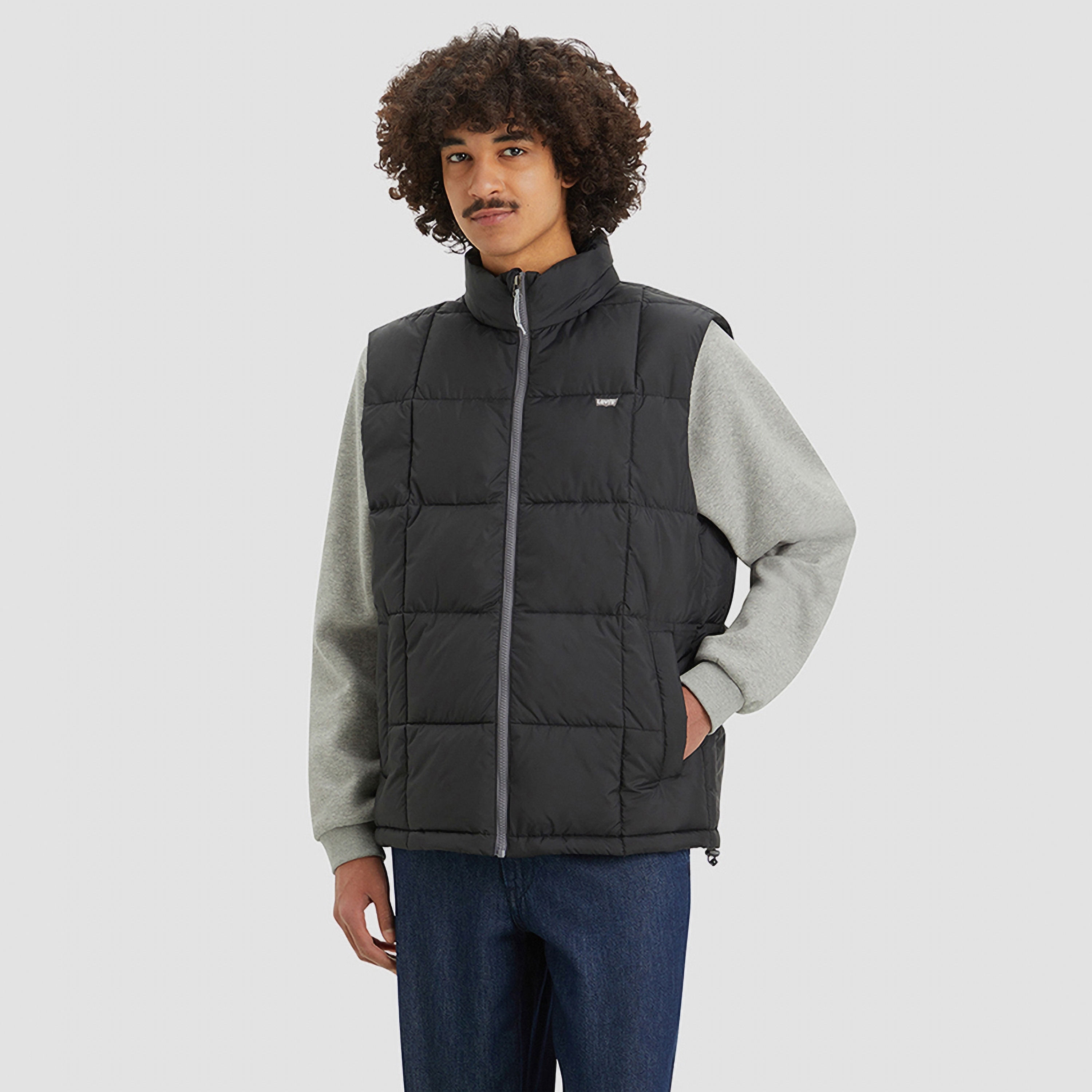 Levi's Plain High Neck Sleeveless Men's Gilet Jacket-men-clothing-jacketsandblazers-jackets-image-1