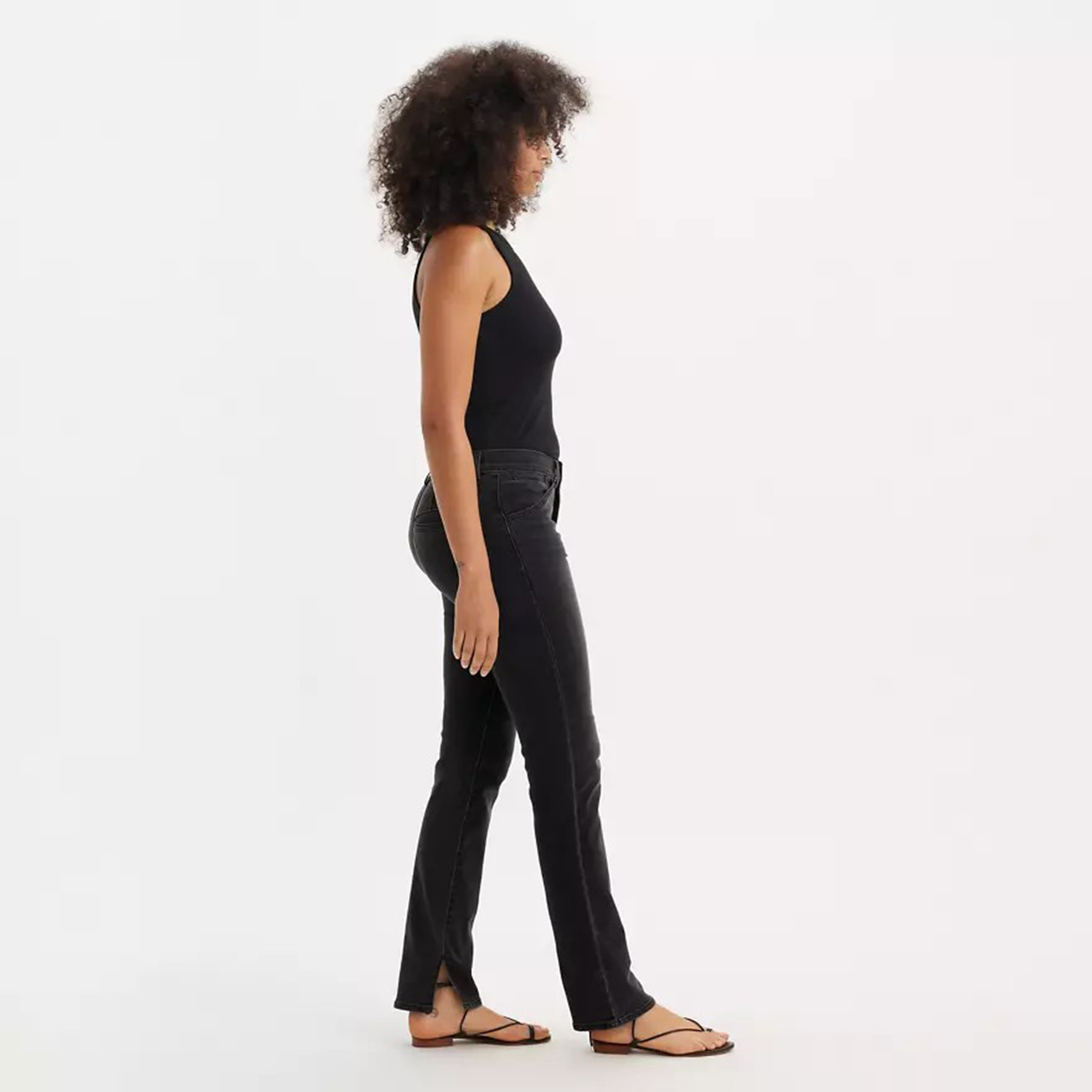 جينز341 للنساء بقصة مستقيمة بخمسة جيوب مقاس 30 رمادي من ليفايس-women-clothing-bottoms-jeans-image-4