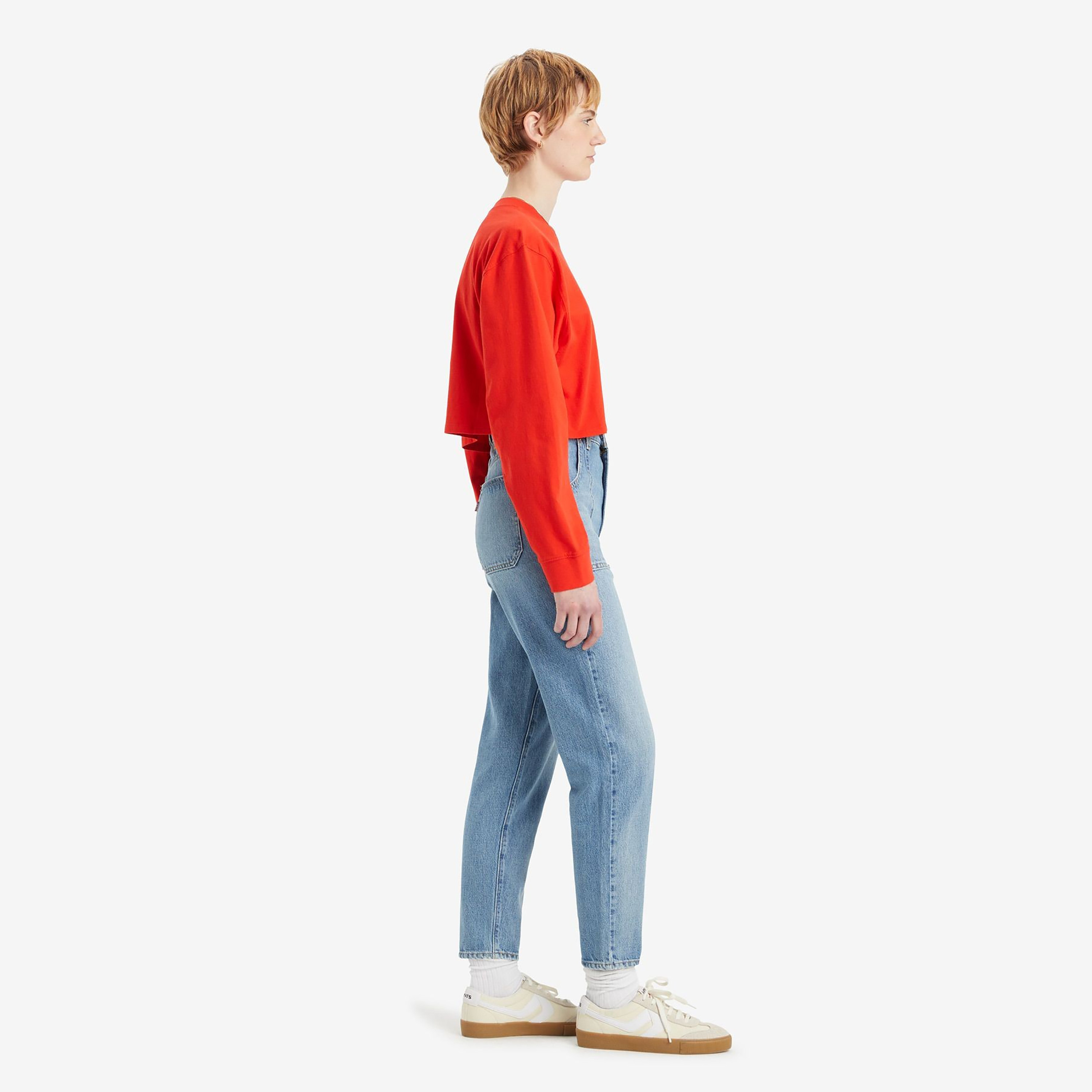  بنطلون جينز نسائي بقصة موم أزرق بأربعة جيوب، مقاس داخلي 31 من ليفايس-women-clothing-bottoms-jeans-image-3