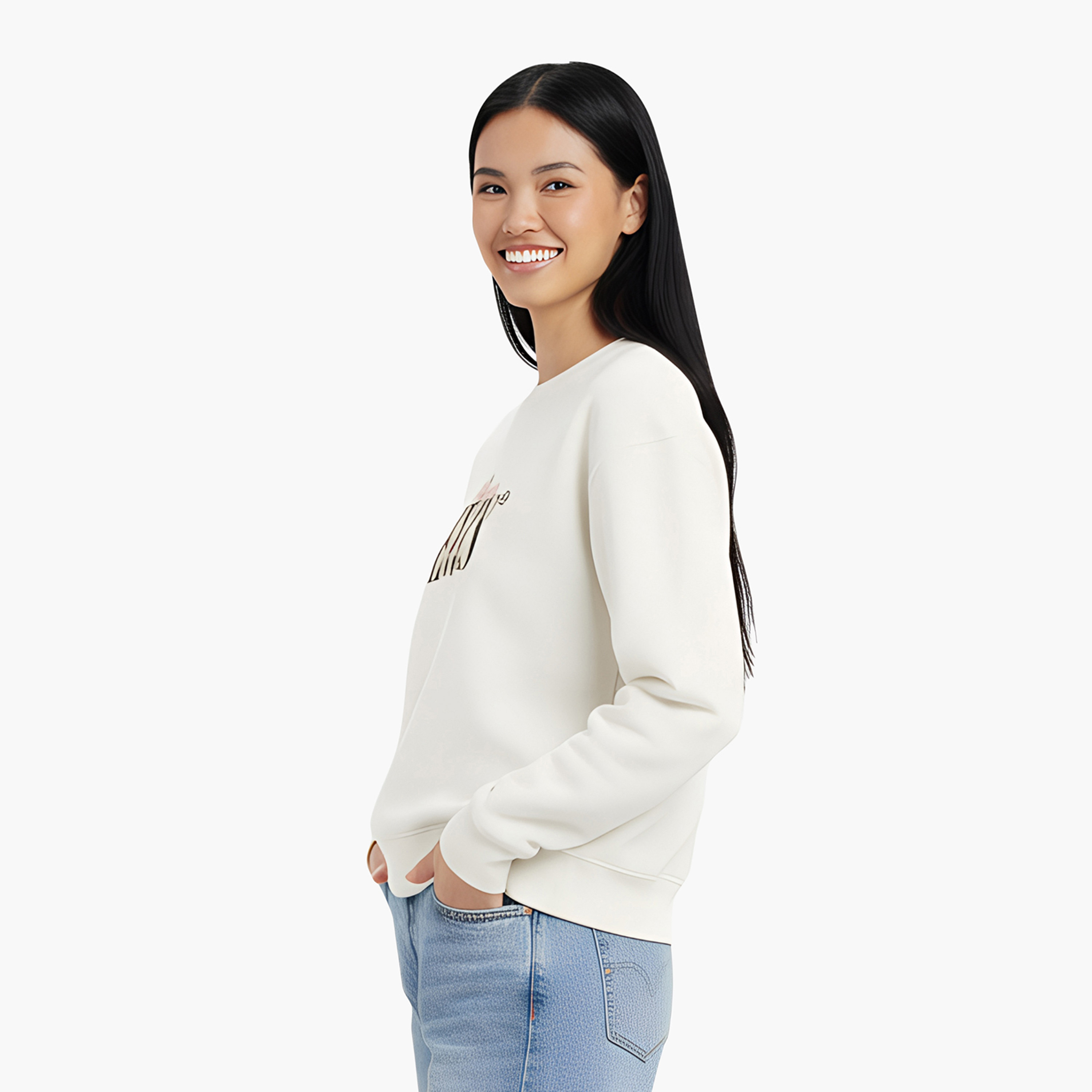 Levi's Logo Crew Neck Long Sleeves Women's Sweatshirt-women-clothing-hoodiesandsweatshirts-sweatshirts-image-3