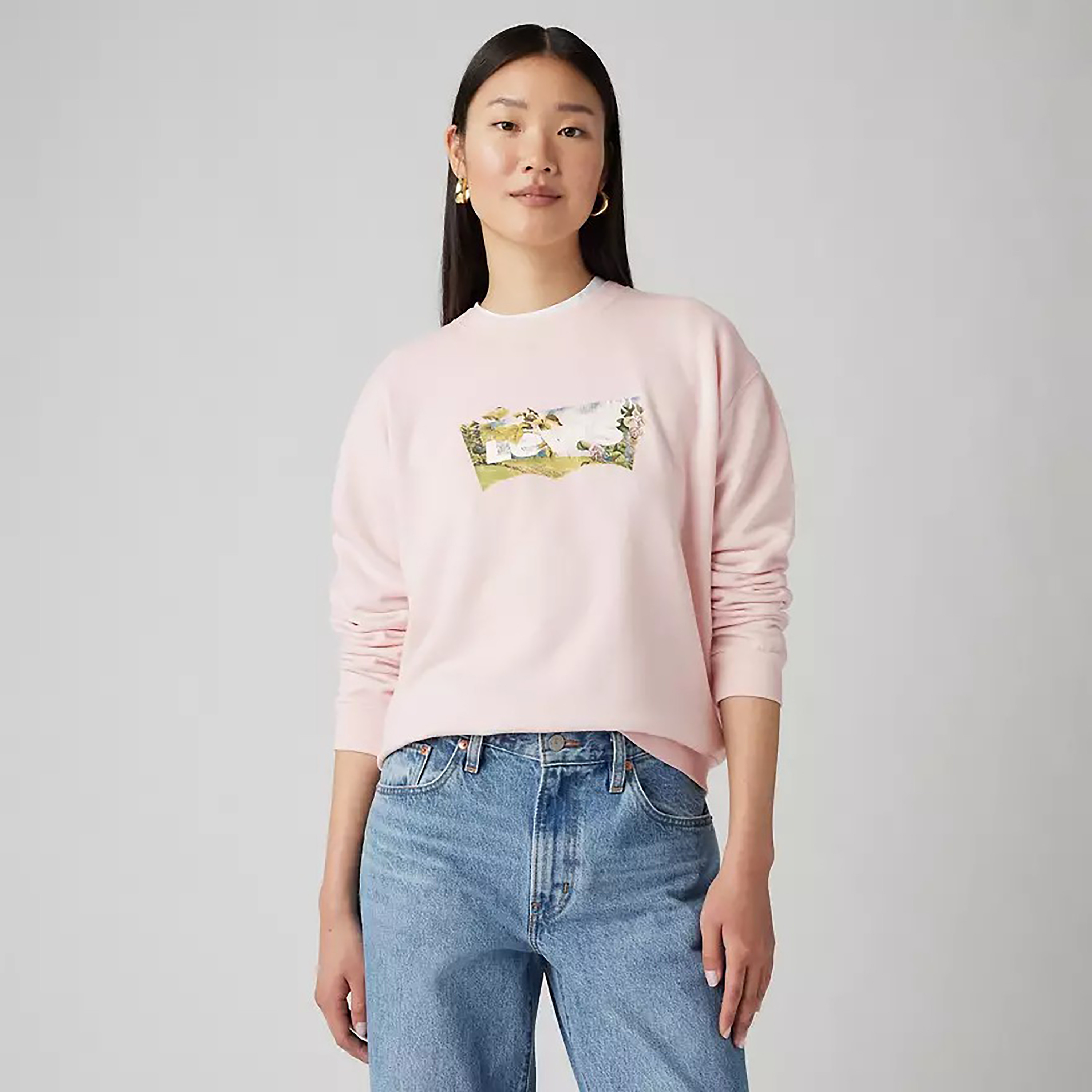Levi's Graphic Round Neck Long Sleeves Women's Sweatshirt-women-clothing-hoodiesandsweatshirts-hoodies-image-1