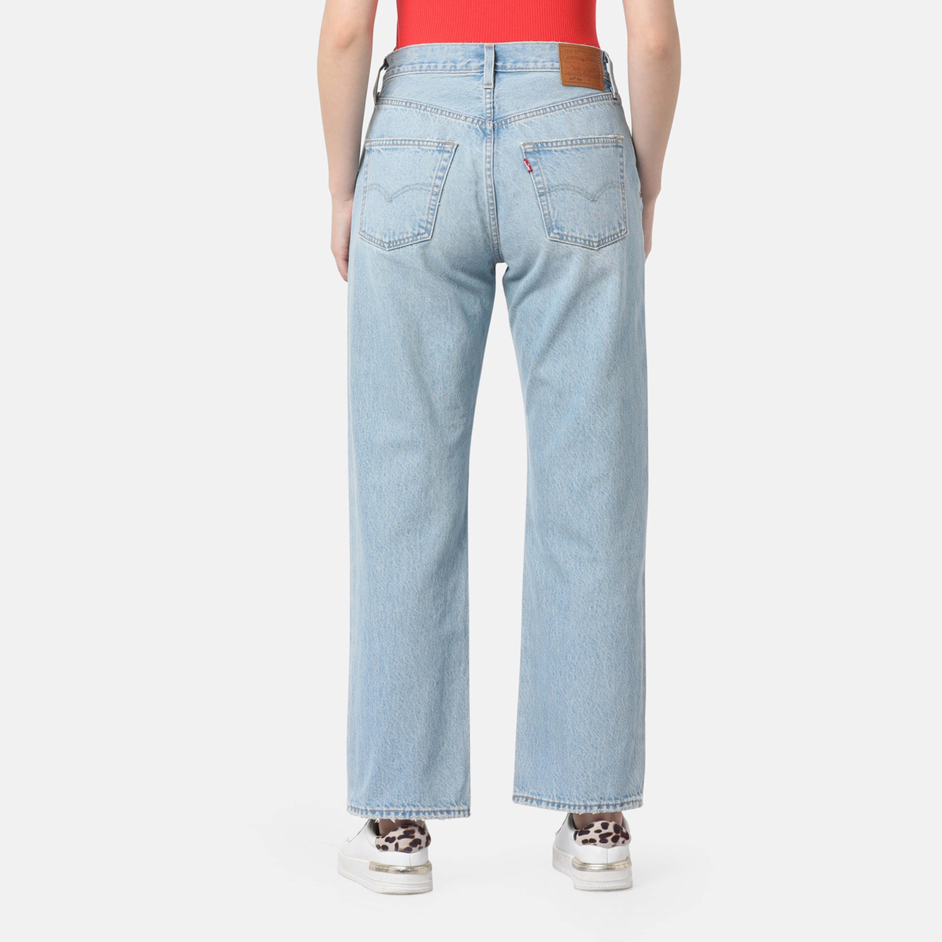 جينز نسائي من Levi's 501 90S بقصة عادية نيلي و5 جيوب للكاحل-women-clothing-bottoms-jeans-image-4
