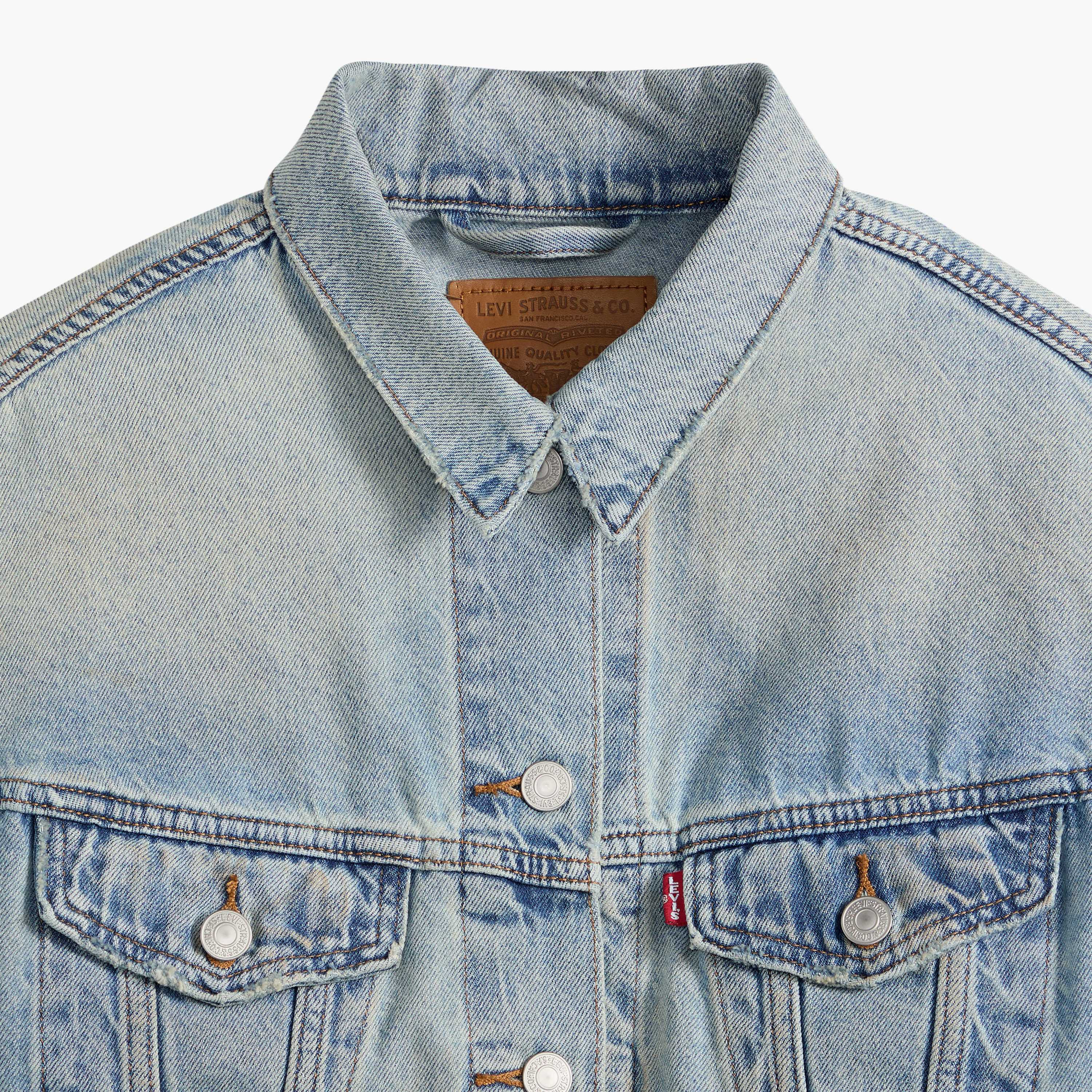 Levi's Washed Collared Long Sleeves Women's Trucker Jacket-women-winterwear-coatsandjackets-jackets-image-5