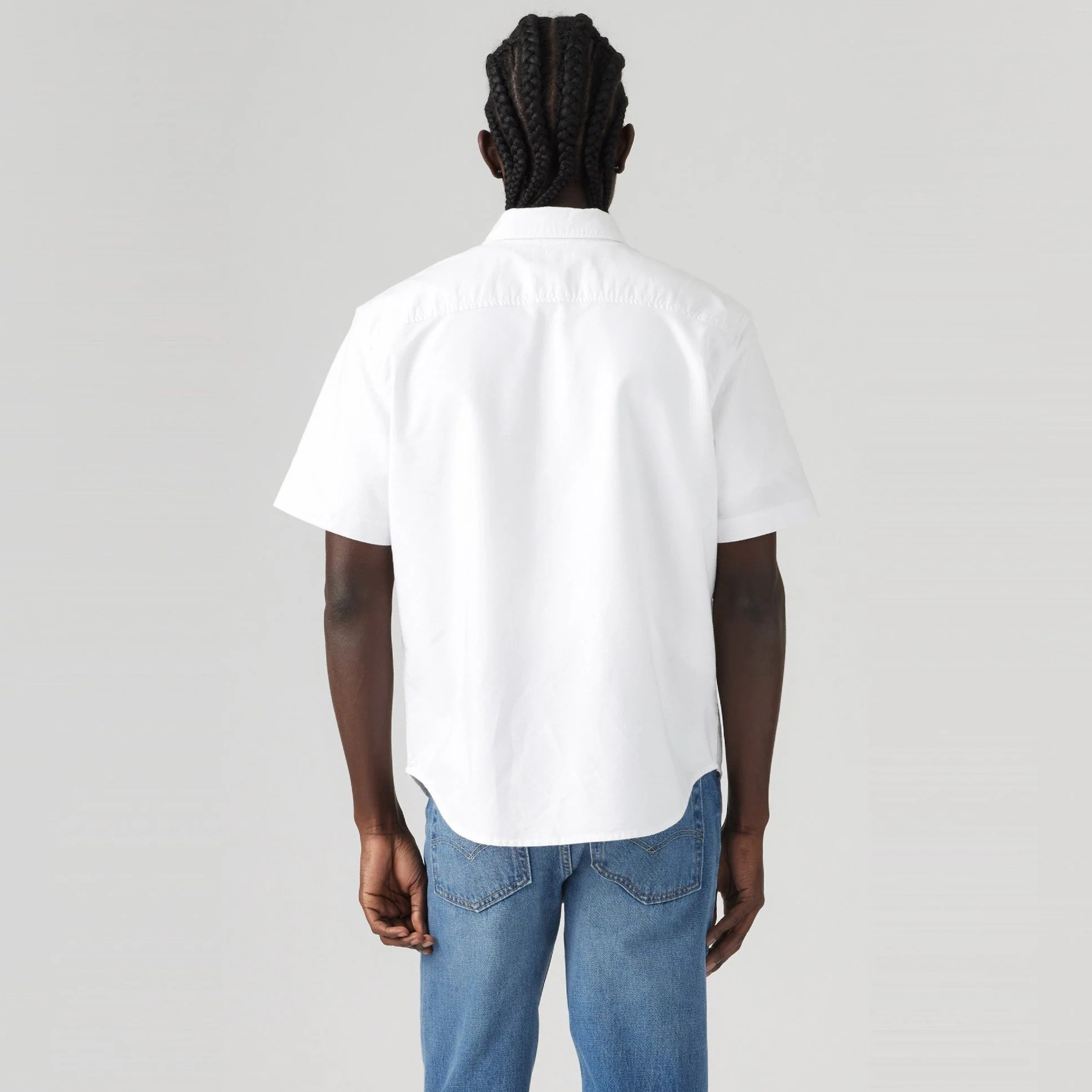 Levi's Plain Collared Short Sleeves Men's Shirt-men-clothing-shirts-image-4