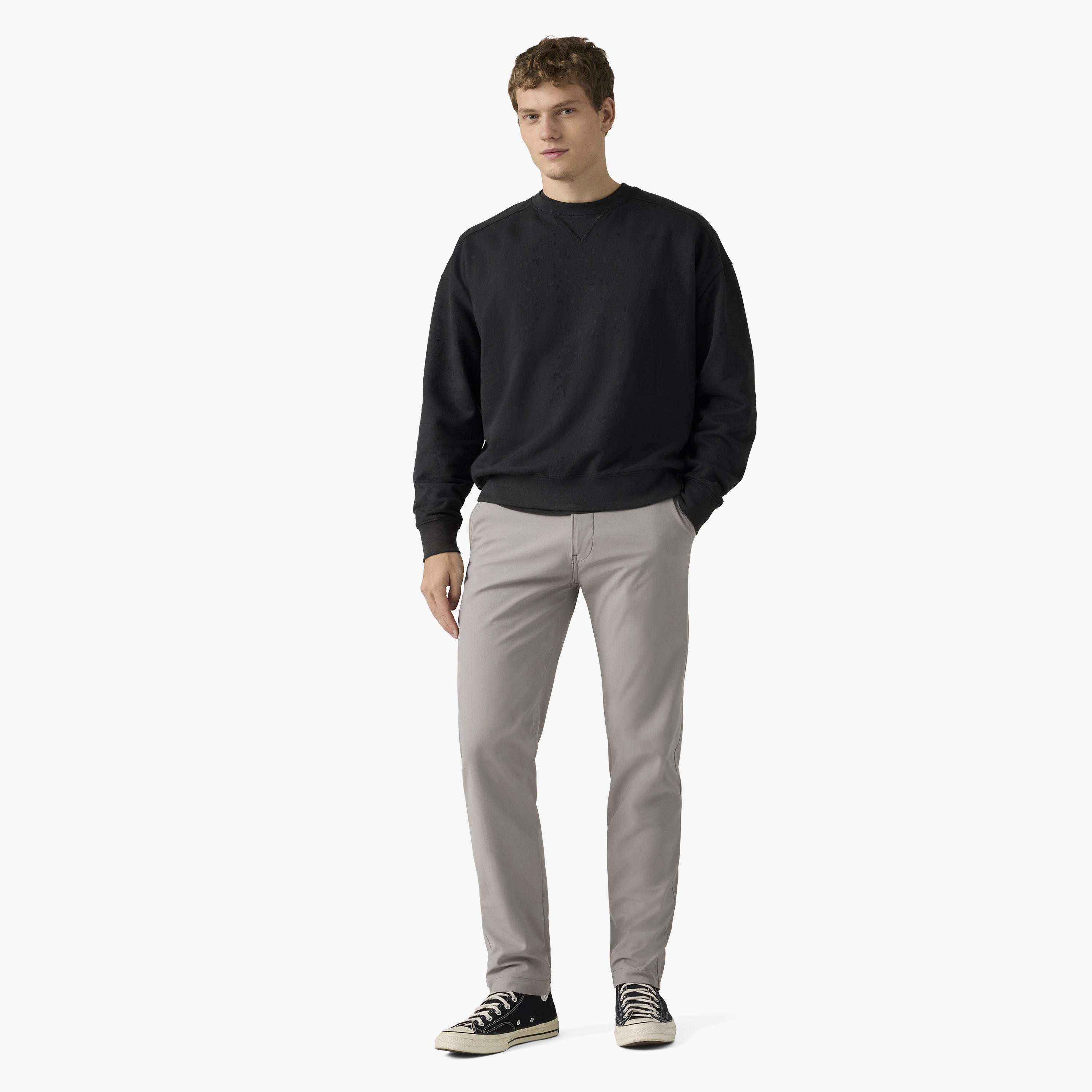 بنطال تشينو رجالي سادة بخصر متوسط وأزرار وسحاب من ليفايس-men-clothing-bottoms-trousersandchinos-chinos-image-5