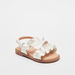 Juniors Frill Detail Flat Sandals with Hook and Loop Closure-Girl%27s Sandals-thumbnailMobile-1