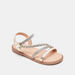 Little Missy Metallic Strappy Sandals with Hook and Loop Closure-Girl%27s Sandals-thumbnailMobile-1
