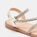 Little Missy Metallic Strappy Sandals with Hook and Loop Closure-Girl%27s Sandals-thumbnail-3