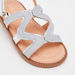 Juniors Glitter Sandals with Hook and Loop Closure-Baby Girl%27s Sandals-thumbnailMobile-3