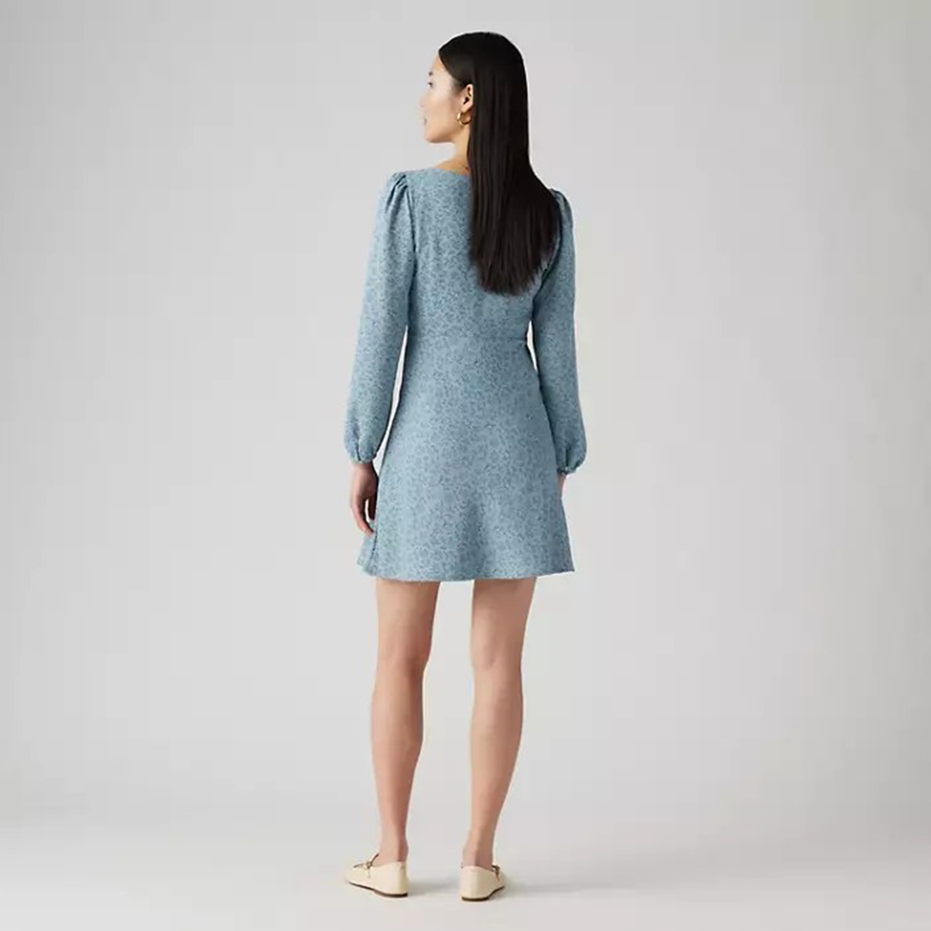 Levi's Blue Printed Mini Women's A-Line Dress-women-clothing-dresses-image-3