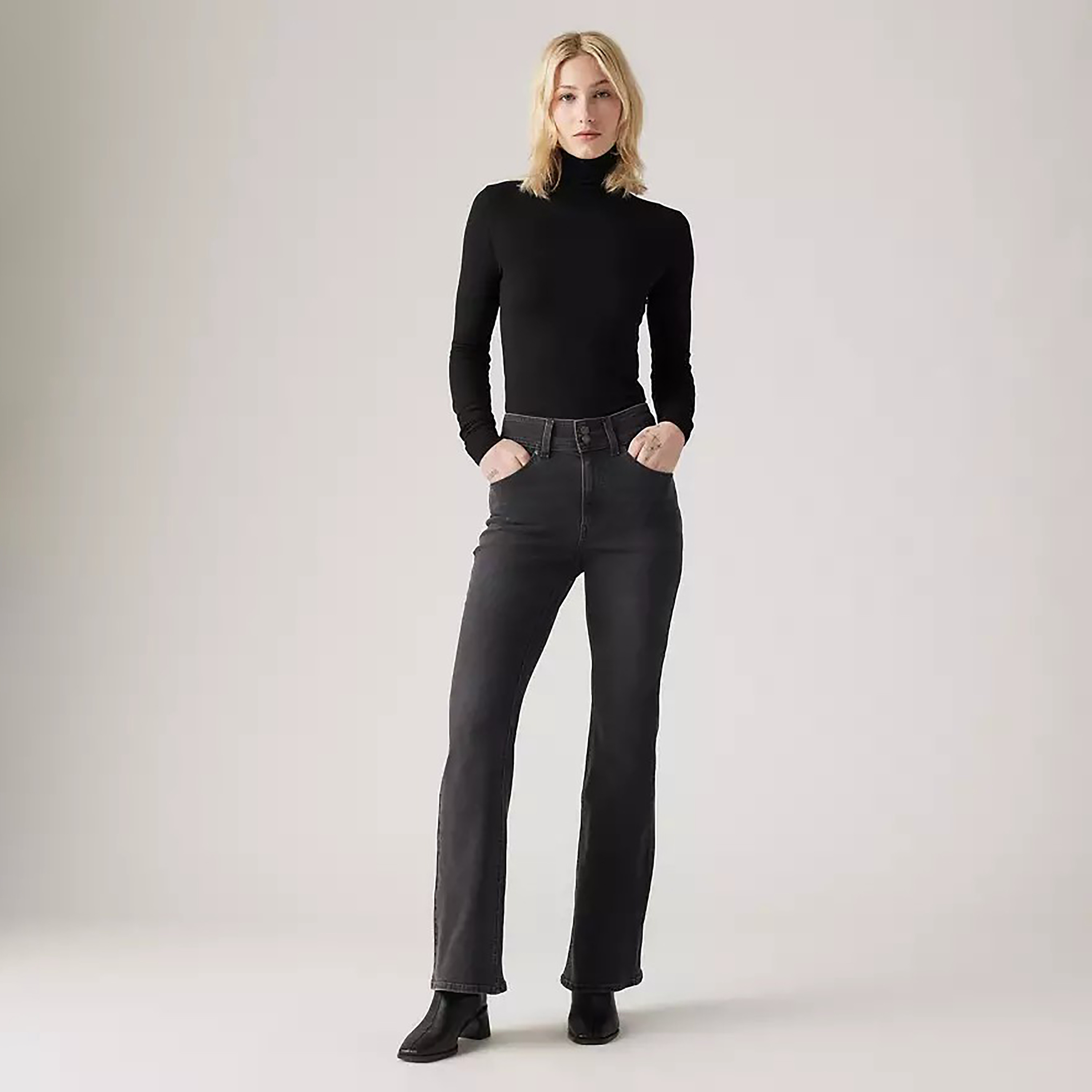 Levi's Bootcut Fit Black 5 Pockets Women's Jeans-women-clothing-bottoms-jeans-image-2