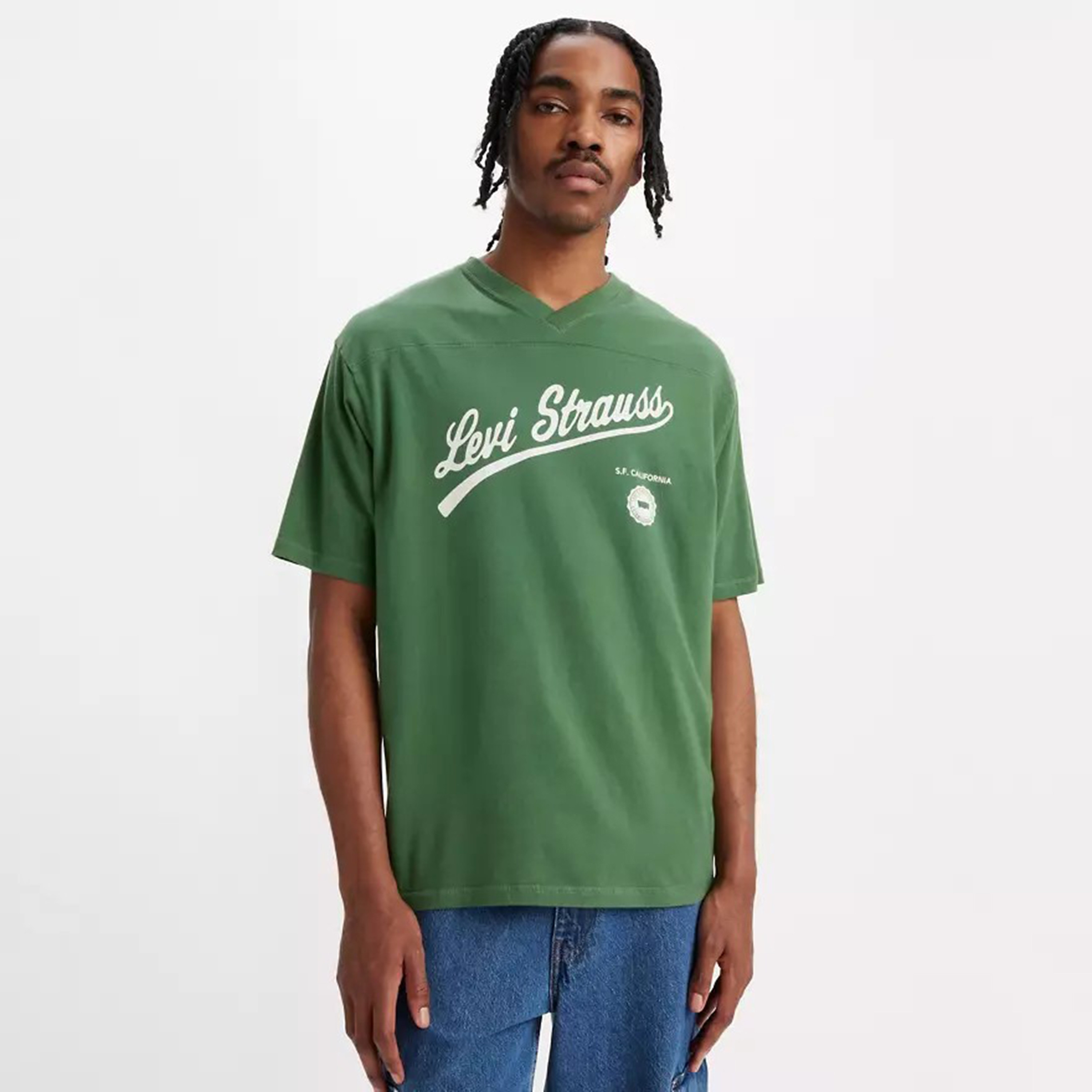 تي شيرت رجالي بأكمام قصيرة وياقة دائرية وشعار Levi's-men-clothing-tshirtsandpolos-tshirts-image-1