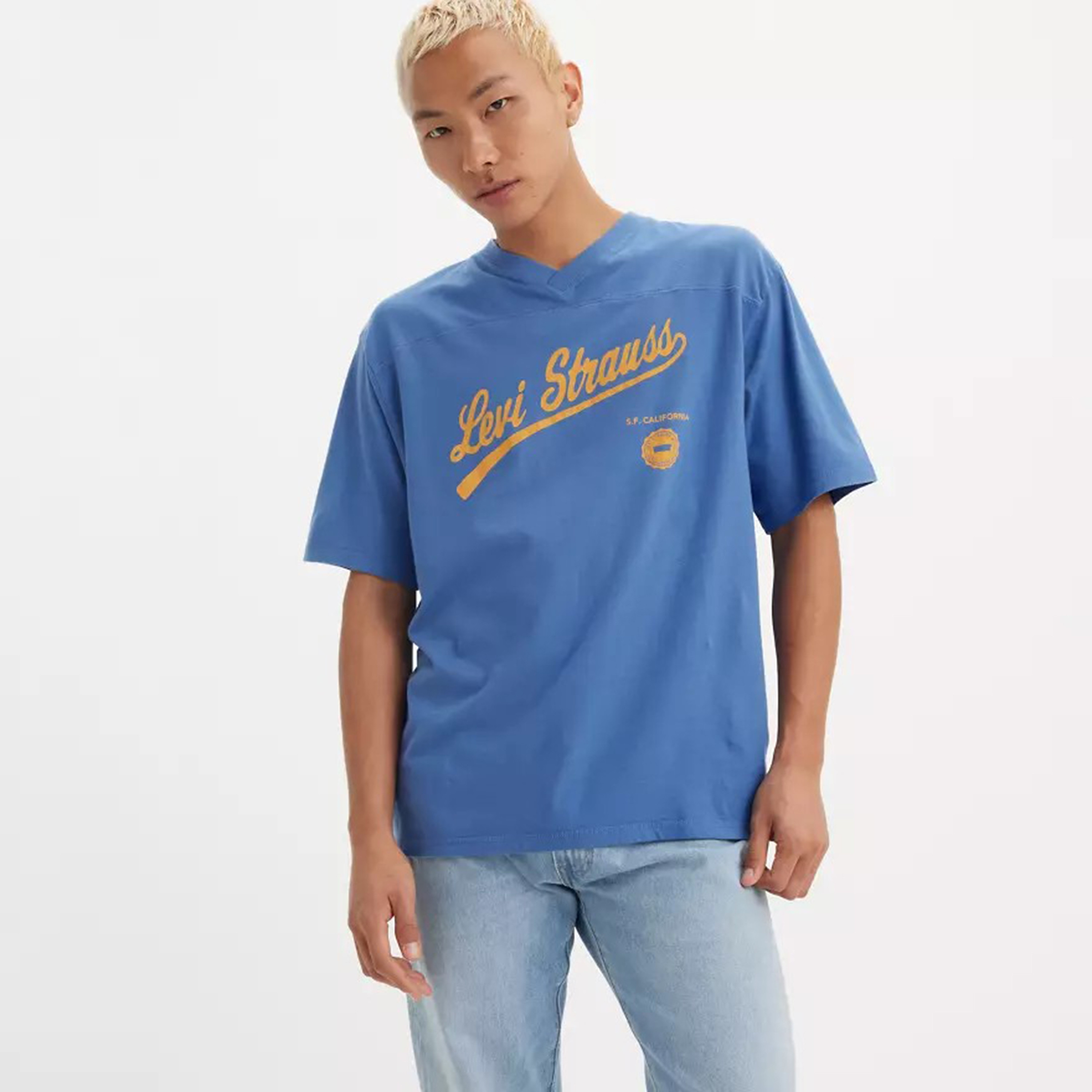 Levi's Logo V-Neck Short Sleeves Men's T-Shirt-men-clothing-tshirtsandpolos-tshirts-image-1
