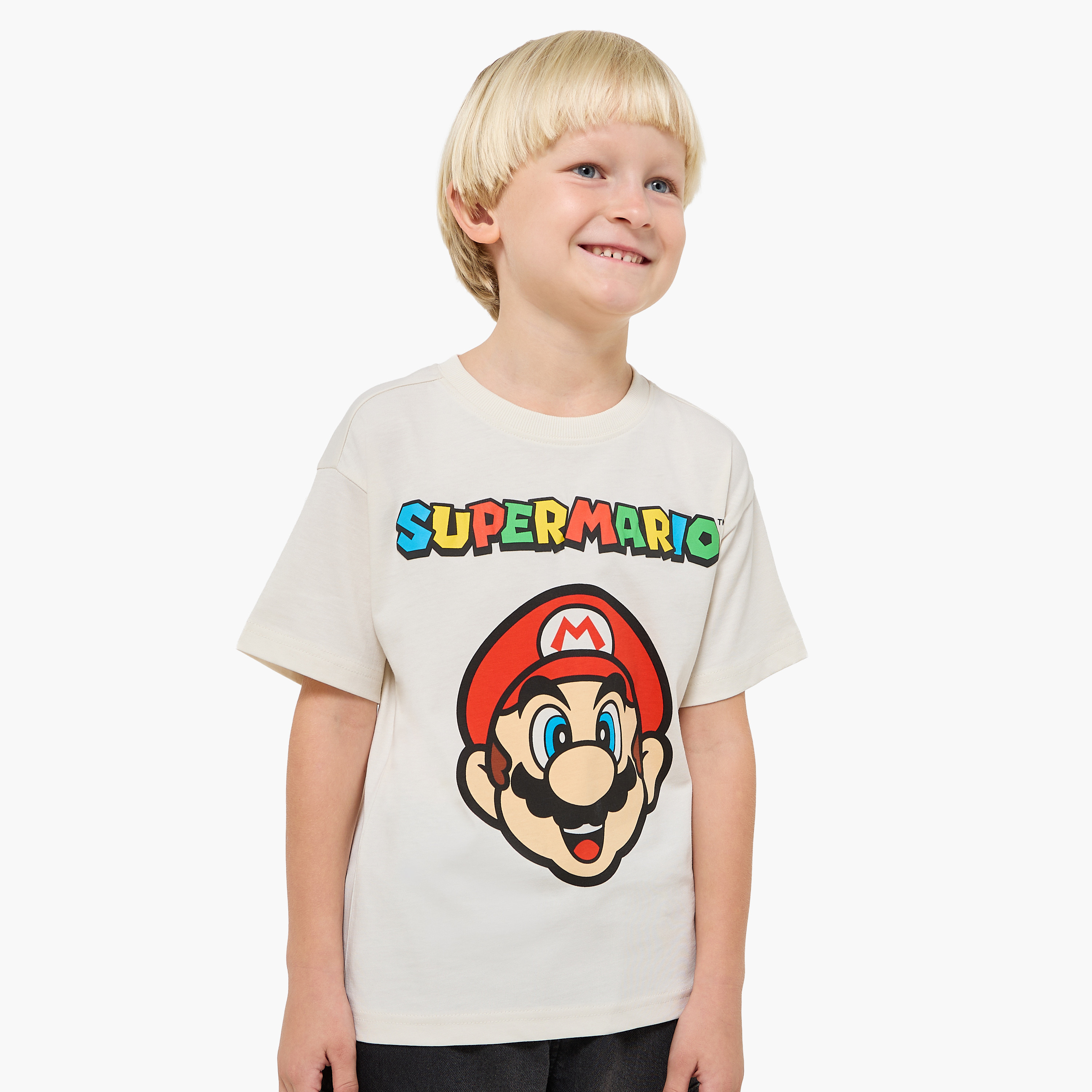 Nintendo Crew Neck Short Sleeves T-shirt with Super Mario Print-boys-clothing-tshirtsandpolos-image-1