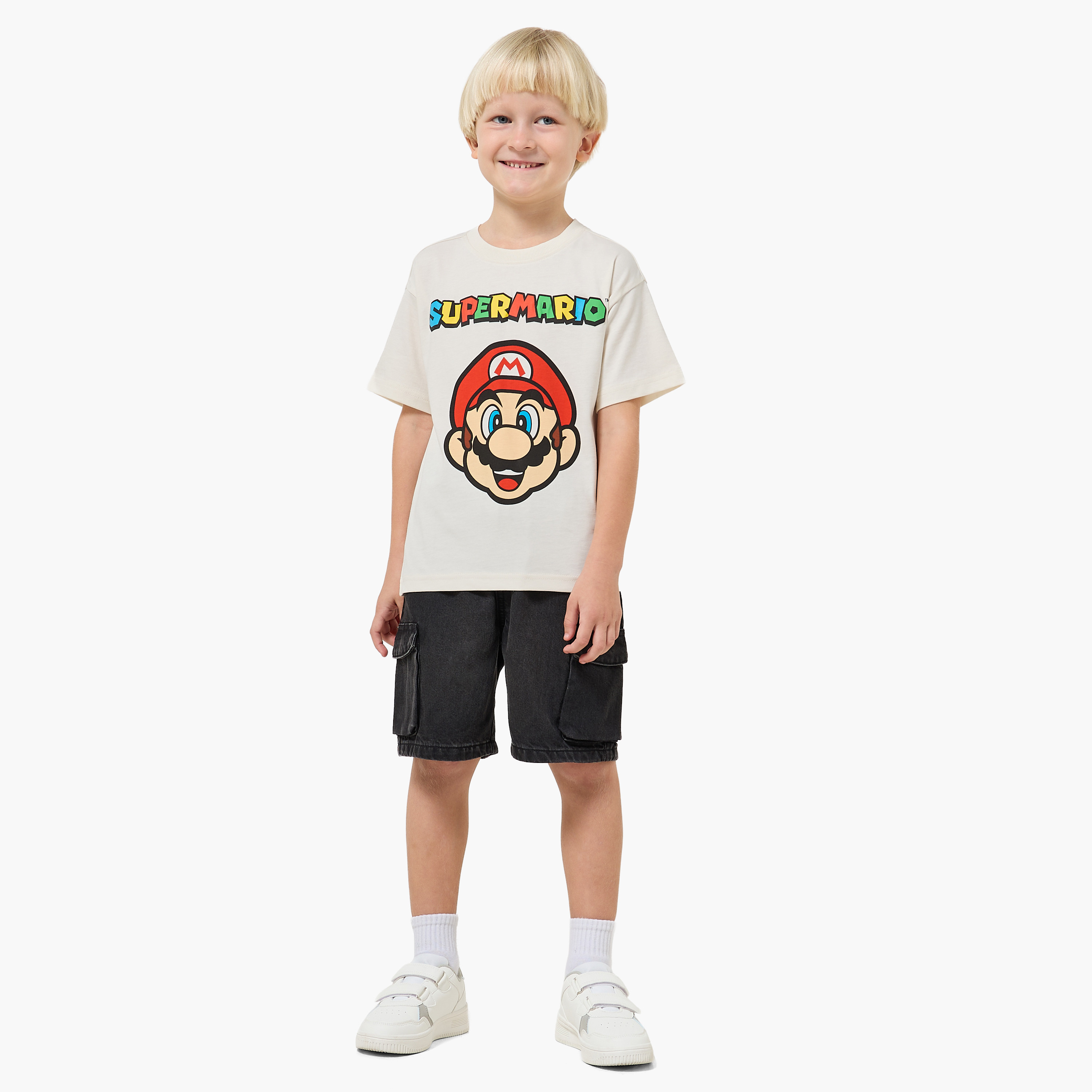 Nintendo Crew Neck Short Sleeves T-shirt with Super Mario Print-boys-clothing-tshirtsandpolos-image-2