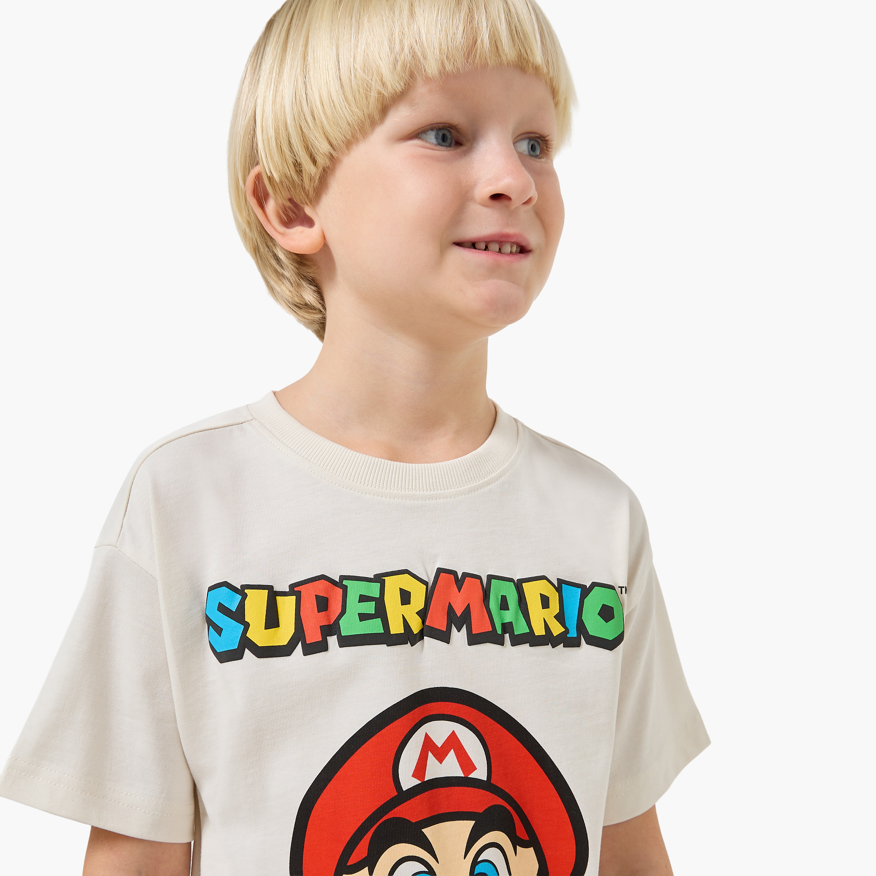 Nintendo Crew Neck Short Sleeves T-shirt with Super Mario Print-boys-clothing-tshirtsandpolos-image-4